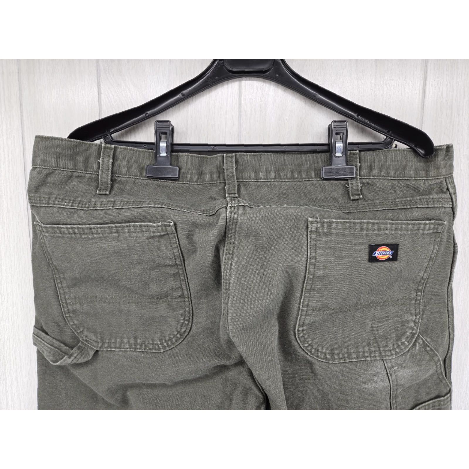 Dickies Dickies Mens Pants Duck Canvas Utility Carpenter Jeans Moss Green 40x32 Mens Straight Leg Relaxed Fit Workwear Casual Size US 40 / EU 56 - 7 Thumbnail