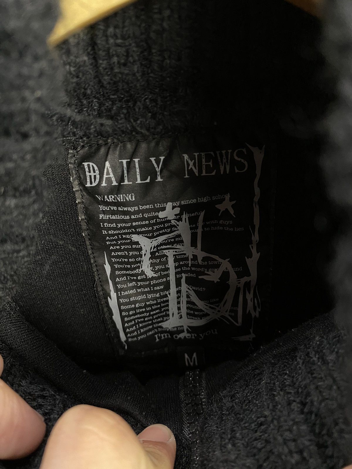 Hysteric Glamour × If Six Was Nine × Japanese Brand daily news gothic black faded hoodie ifsixwasnine style Size US M / EU 48-50 / 2 - 4 Thumbnail