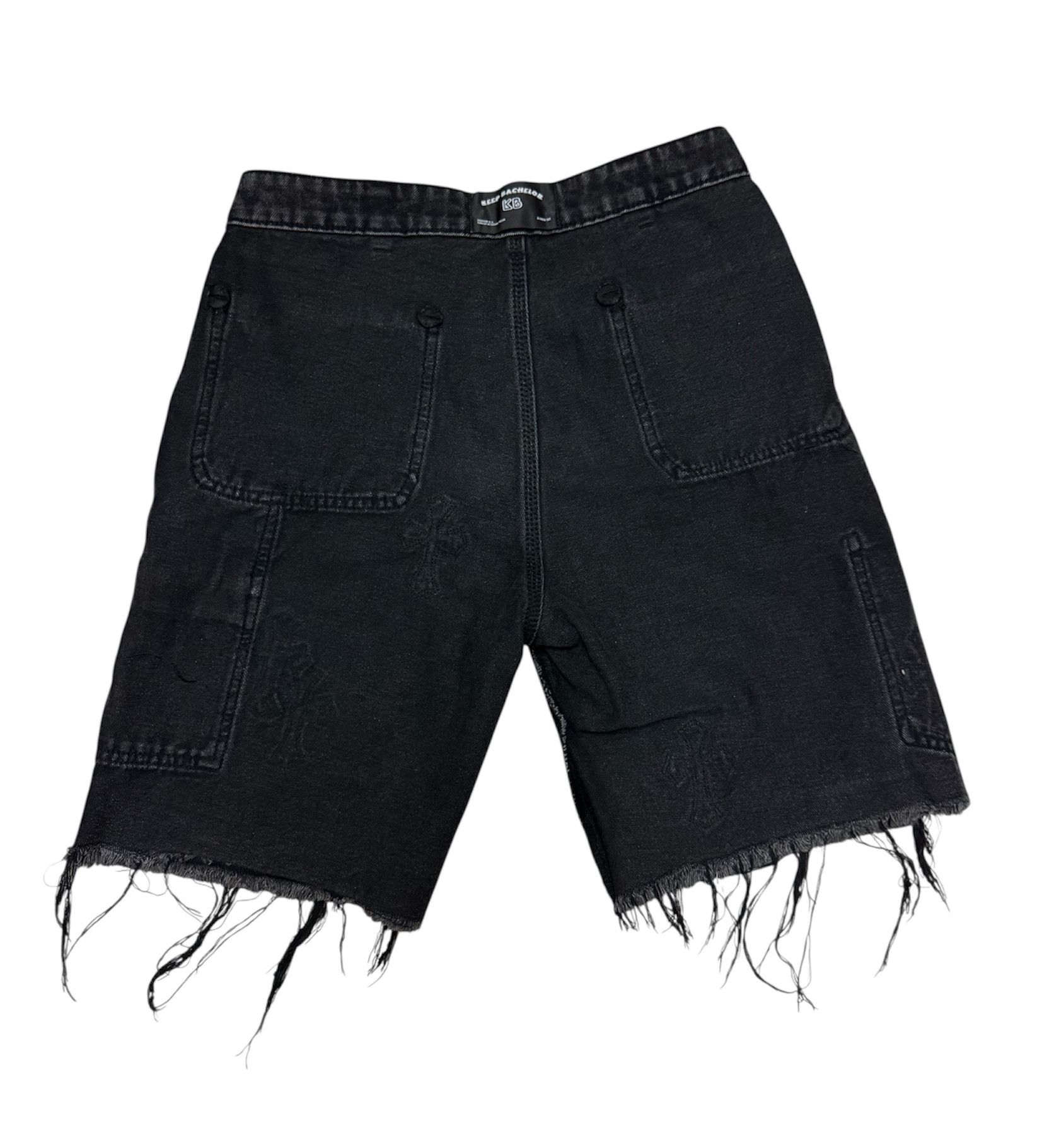 If Six Was Nine KB Cross Patches Chrome Hearts Style Shorts Carpenter Jeans Size US 29 - 11 Thumbnail