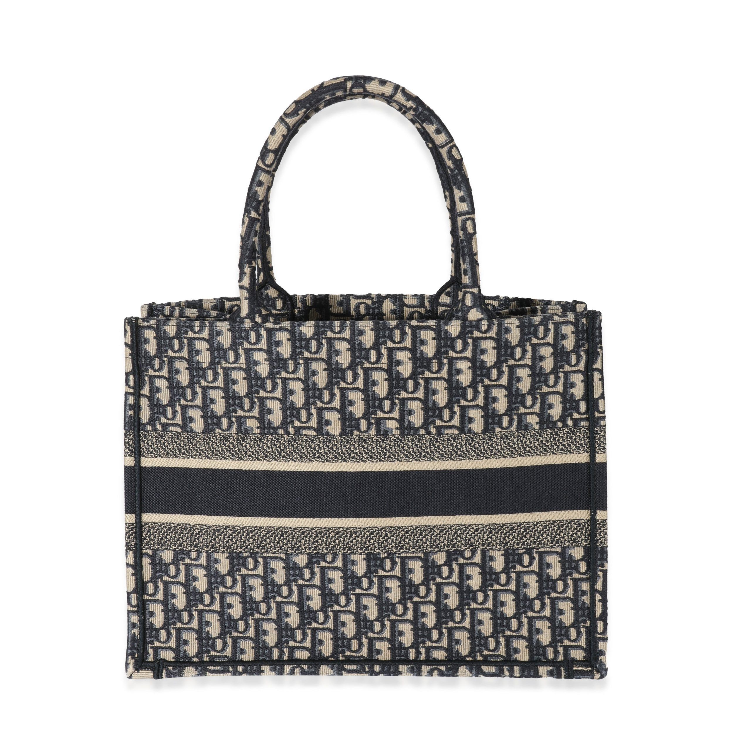 Christian Dior Navy Oblique Medium Book Tote