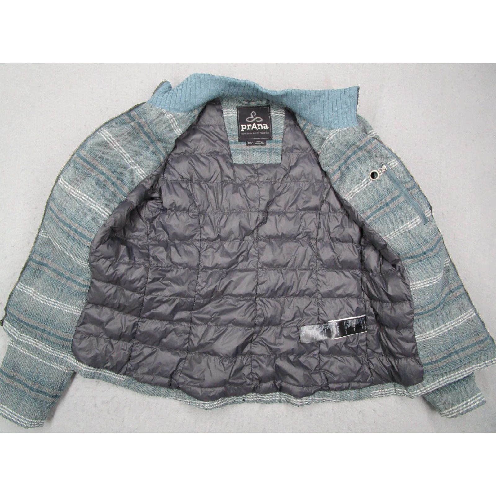 Prana PRANA Jacket Women M Blue Full Zip Down Pockets Size M / US 6-8 / IT 42-44 - 3 Thumbnail
