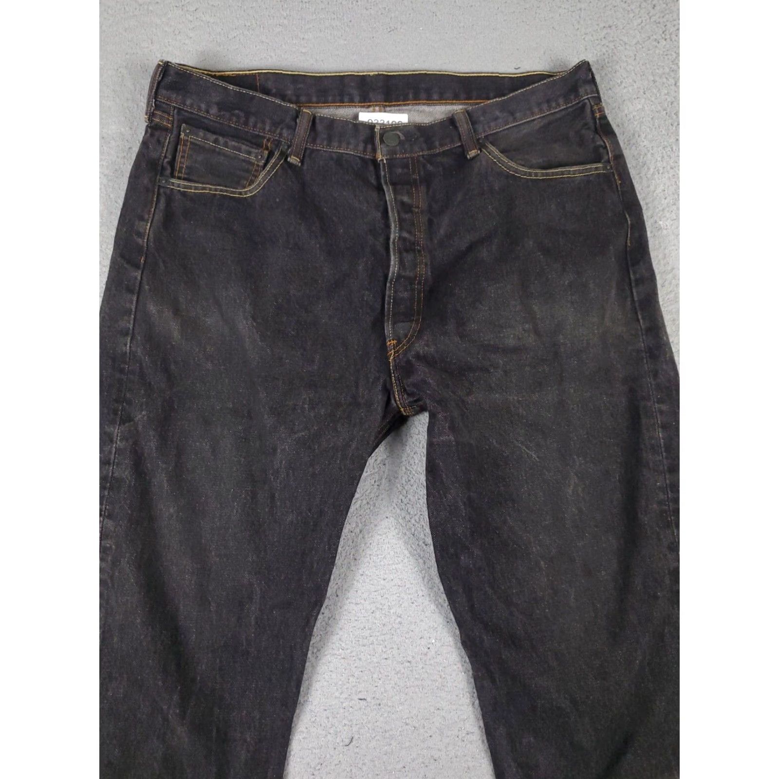Levi's Levis 501 Jeans Mens 38x32 Gray Button Fly Straight Leg Big & Tall Cotton Size US 38 / EU 54 - 2 Thumbnail