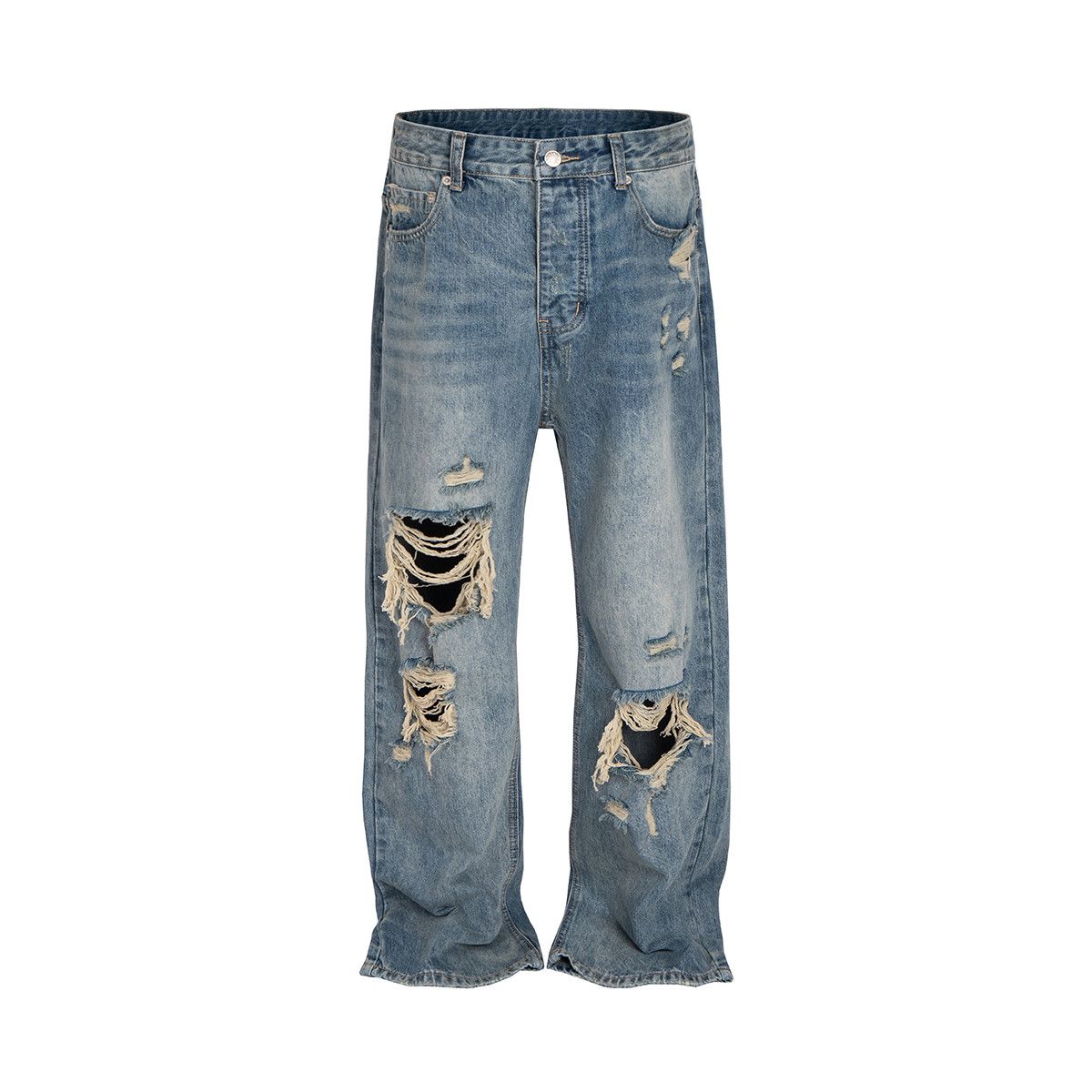 Japanese Brand × Jean High street ripped frayed damage jeans Size US 29 - 4 Thumbnail