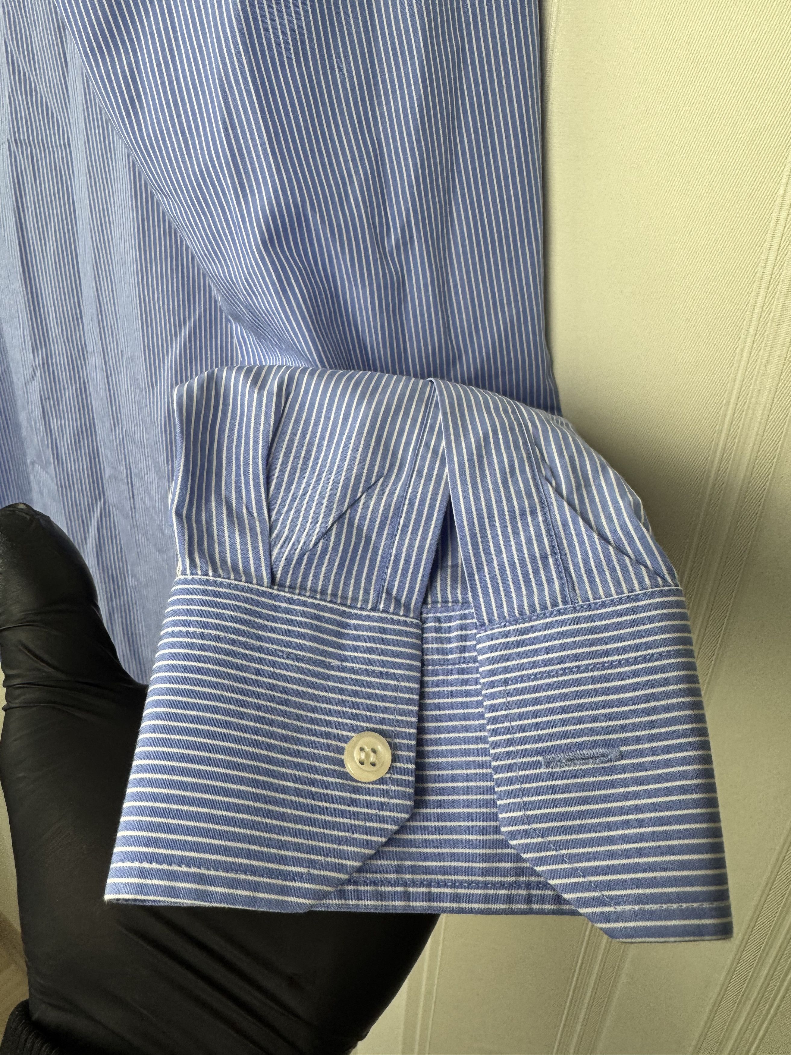 Boggi Boggi Milano Blue Striped Shirt Size 42 100% Cotton Size US XS / EU 42 / 0 - 9 Thumbnail