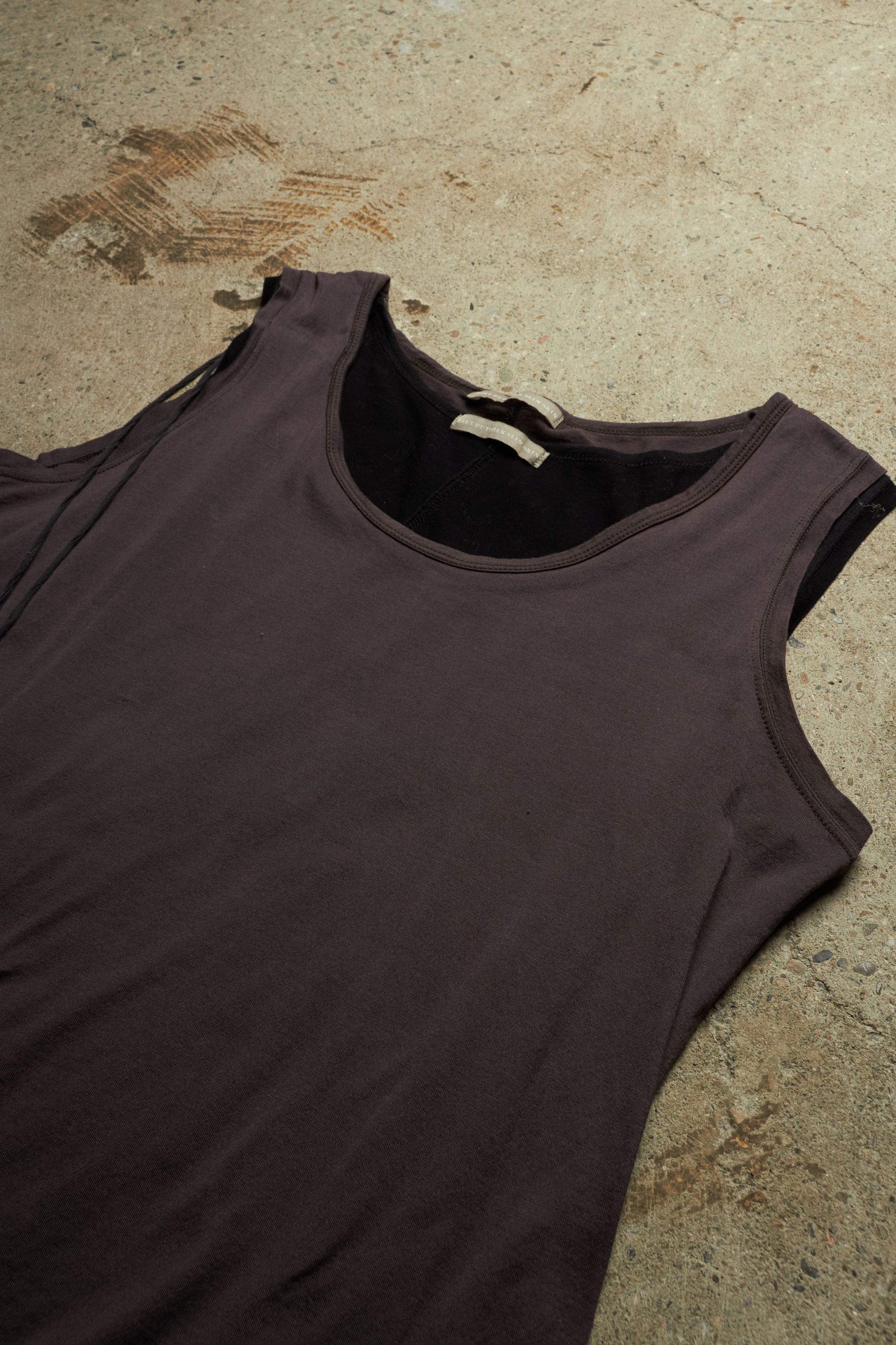 Diet Butcher Slim Skin Double Layered Asymmetrical Cotton Tank Top Size US S / EU 44-46 / 1 - 2 Thumbnail
