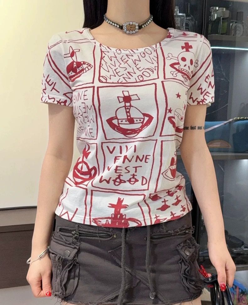 Other vivienne westwood size3 White printed short sleeves Size M / US 6-8 / IT 42-44 - 1 Thumbnail
