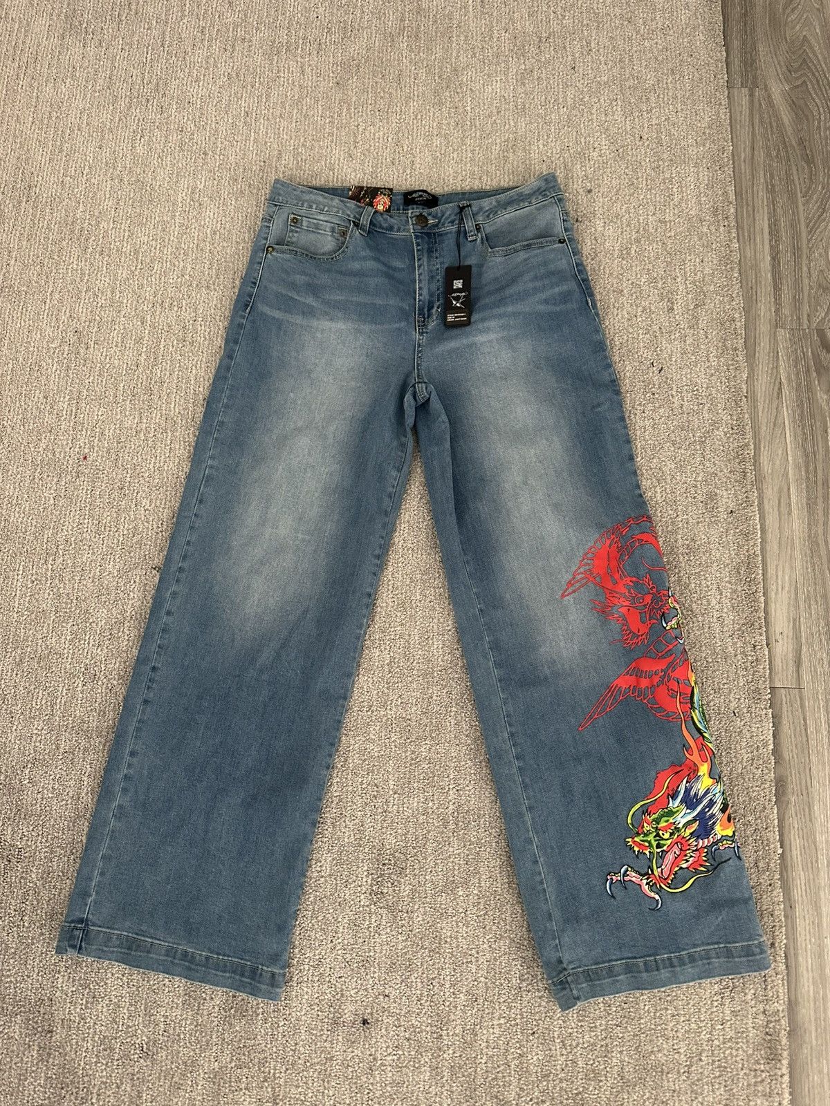 Ed Hardy Ed Hardy Denim Baggy Jeans Size 32" / US 10 / IT 46 - 1 Thumbnail