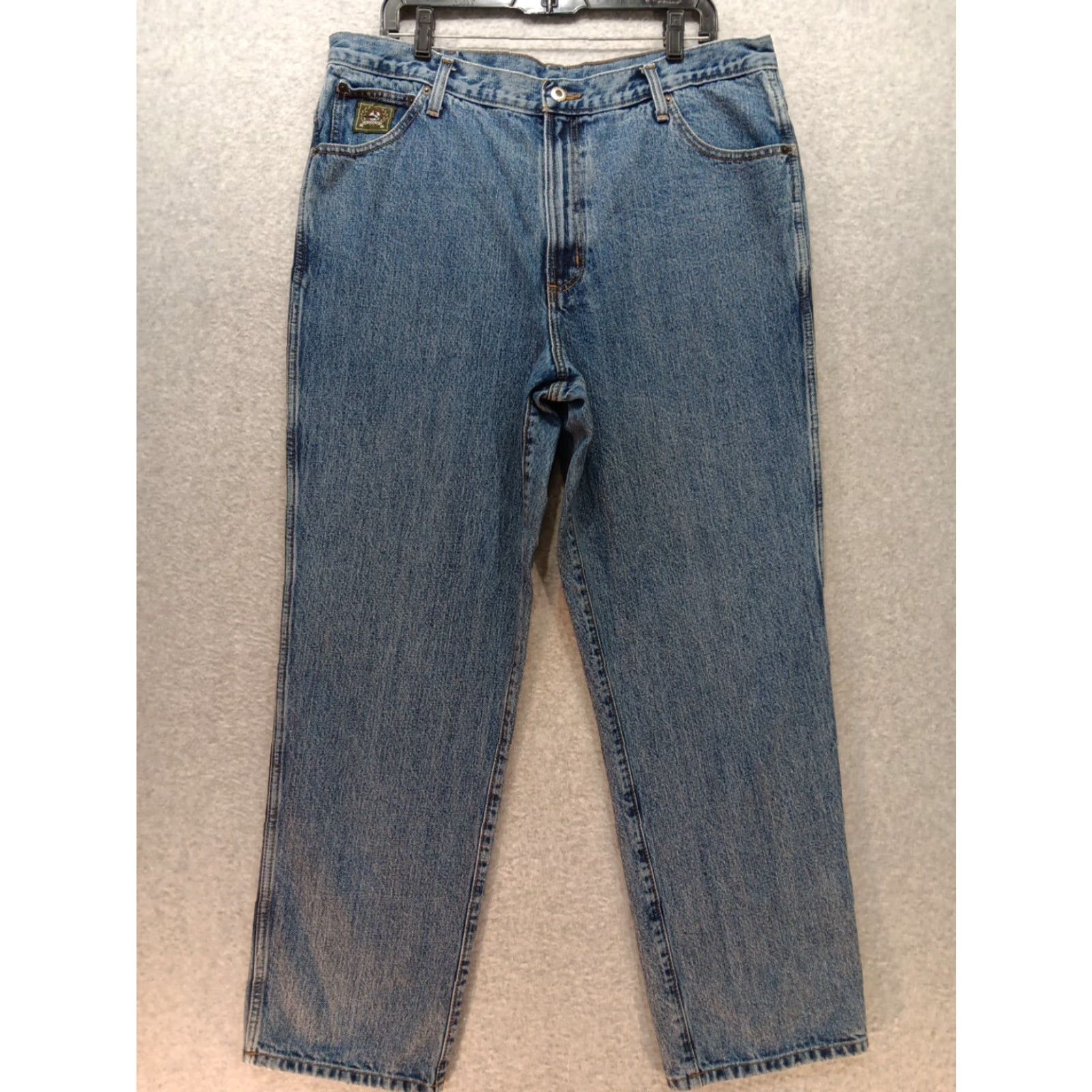 Vintage Cinch Green Label Jeans 38x32 Denim Western Original Fit Medium Regular Men Adults Green Tapered 90s? (No, can't add) Size US 38 / EU 54 - 2 Thumbnail