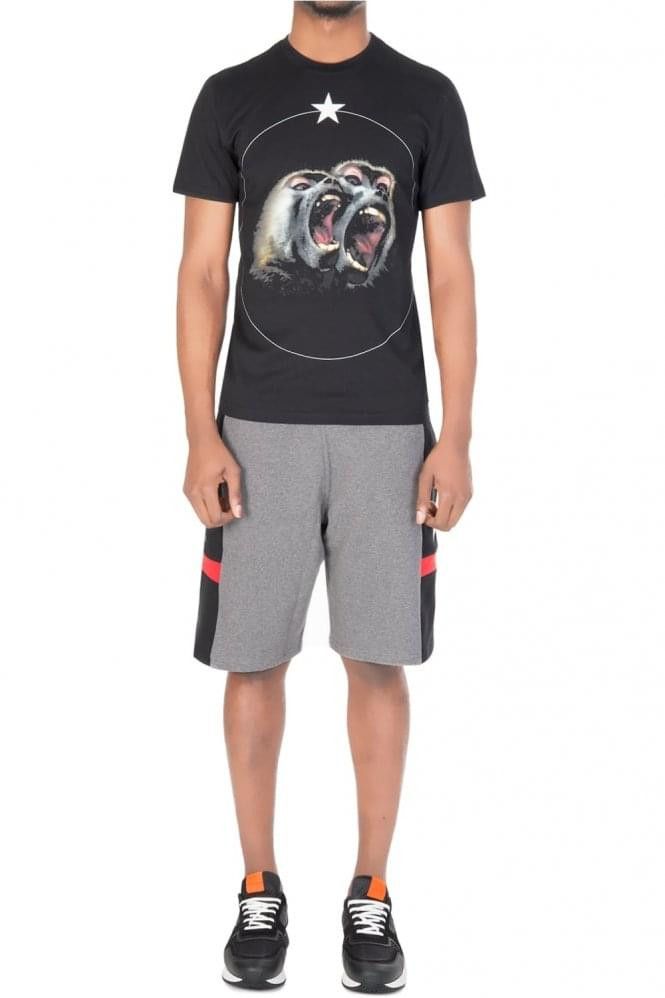 Givenchy Grey Contrast Star Panel Sweatshorts Size US 30 / EU 46 - 3 Thumbnail