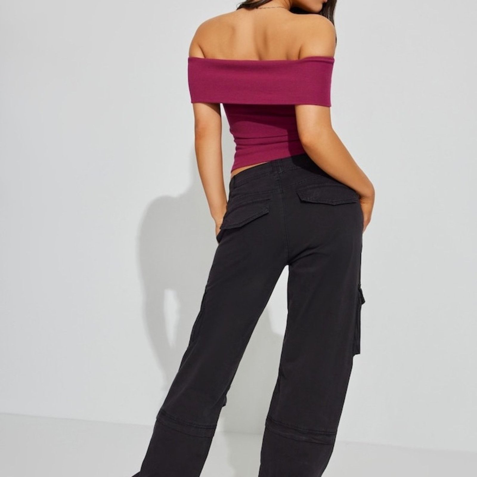 Garage Garage Remi Straight Cargo Pants Women’s 3 Black Size 26" / US 2 / IT 38 - 3 Thumbnail