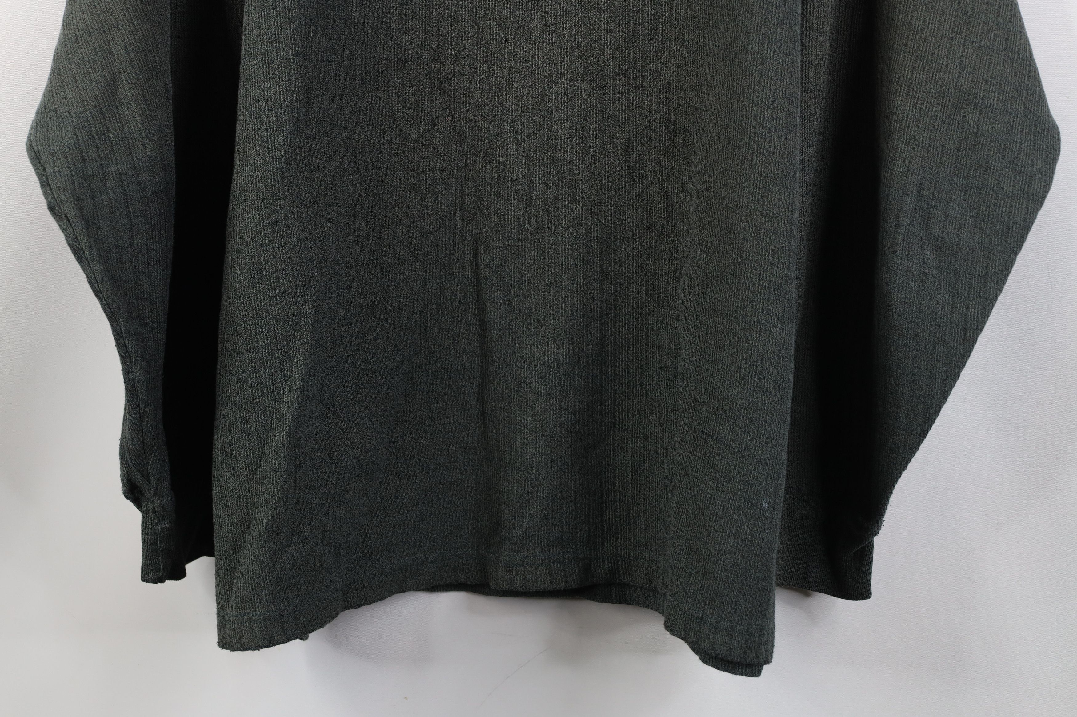 Vintage Vintage 90s Streetwear Knit Long Sleeve Henley T-Shirt Green Size US L / EU 52-54 / 3 - 3 Thumbnail