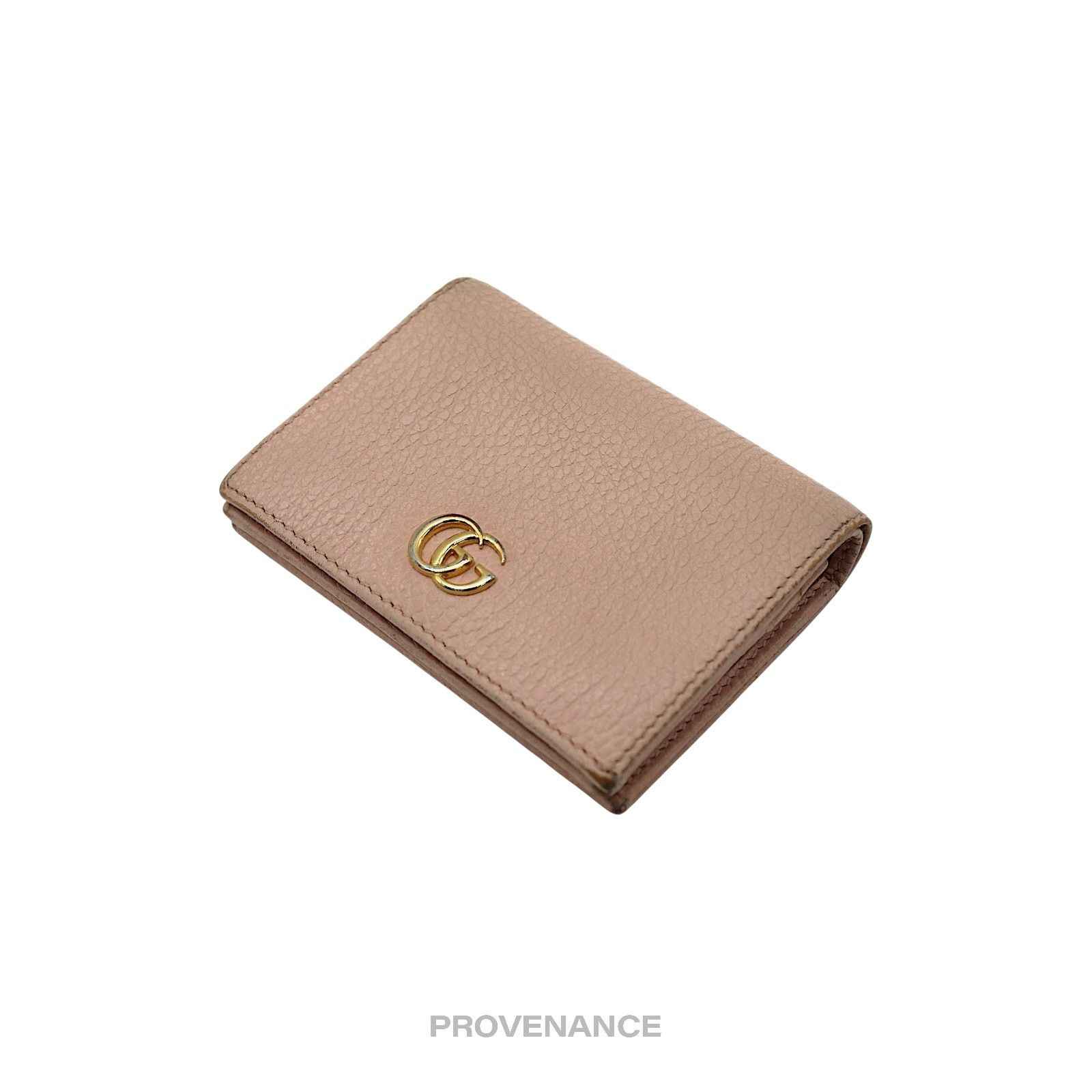 Gucci 🔴 Gucci GG Marmont Card Holder Wallet - Pink Leather Size ONE SIZE - 3 Thumbnail
