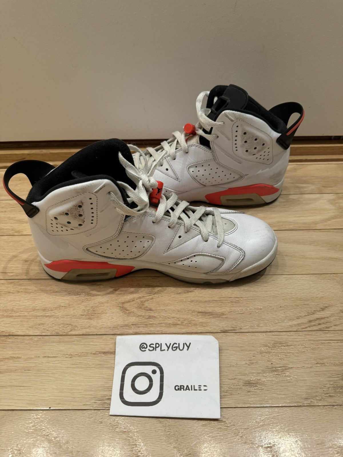 Jordan Brand × Nike Jordan 6 Infared White (2014) sz 10 Size US 10 / EU 43 - 4 Thumbnail