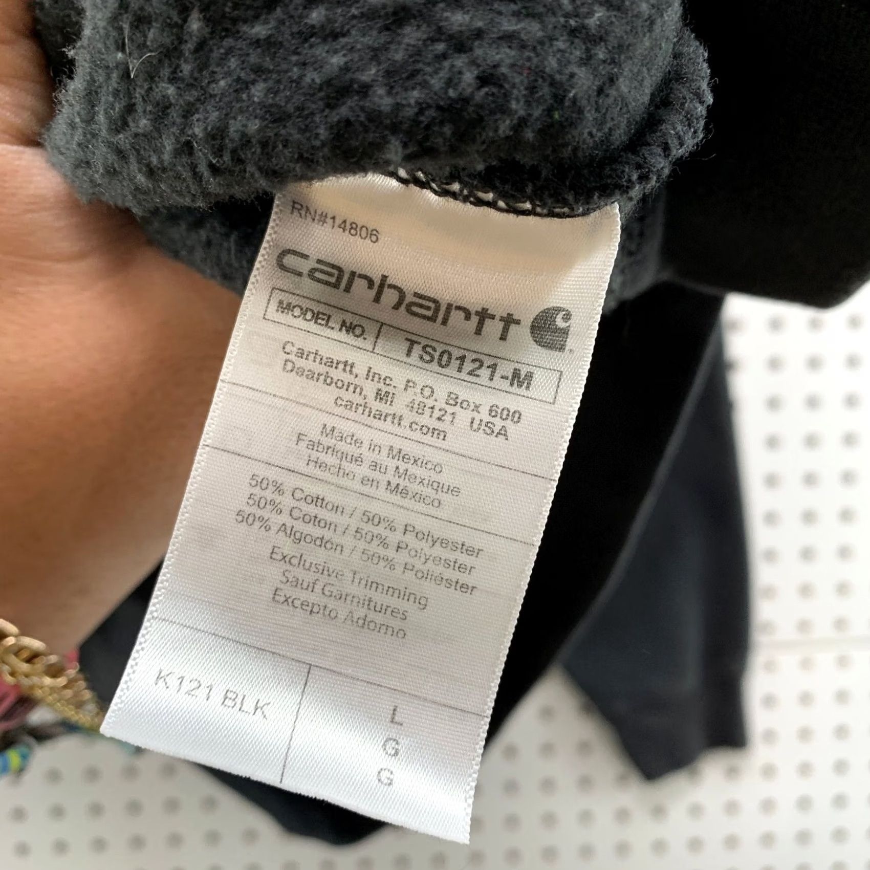 Carhartt Carhartt Hoodie Sweatshirt Men Large Black Loose Fit RCI Embroidered Size US L / EU 52-54 / 3 - 6 Thumbnail
