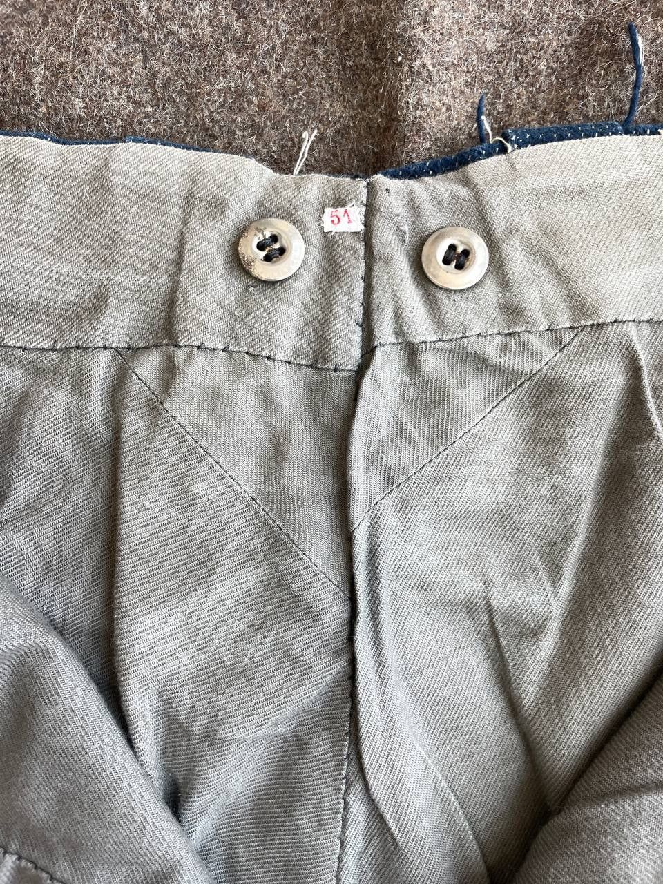 Vintage Antique Denim Striped Pants from 20-40’s Size US 30 / EU 46 - 5 Thumbnail