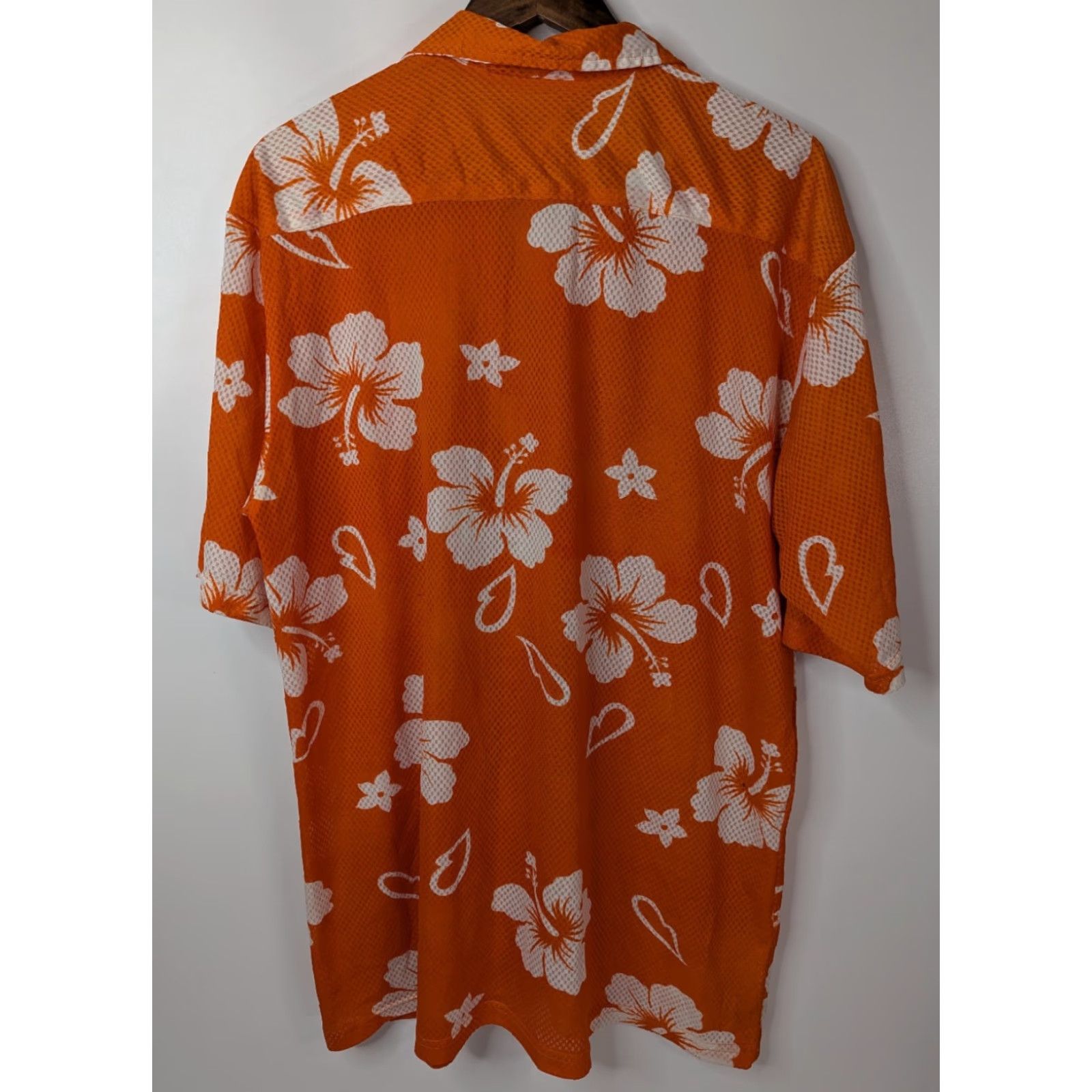 Vintage VINTAGE Check-In Men's Shirt Hawaiian Button-Up Orange XL Size US L / EU 52-54 / 3 - 6 Thumbnail