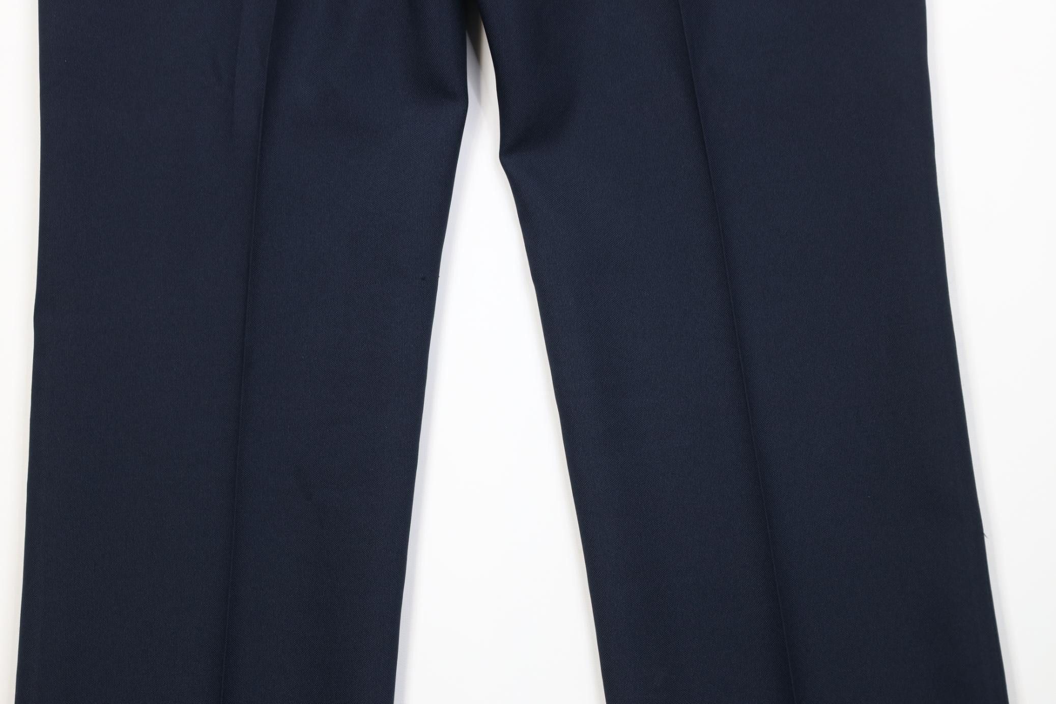 Vintage Vintage 70s Streetwear Flared Wide Leg Chino Pants Blue USA Size US 36 / EU 52 - 13 Thumbnail