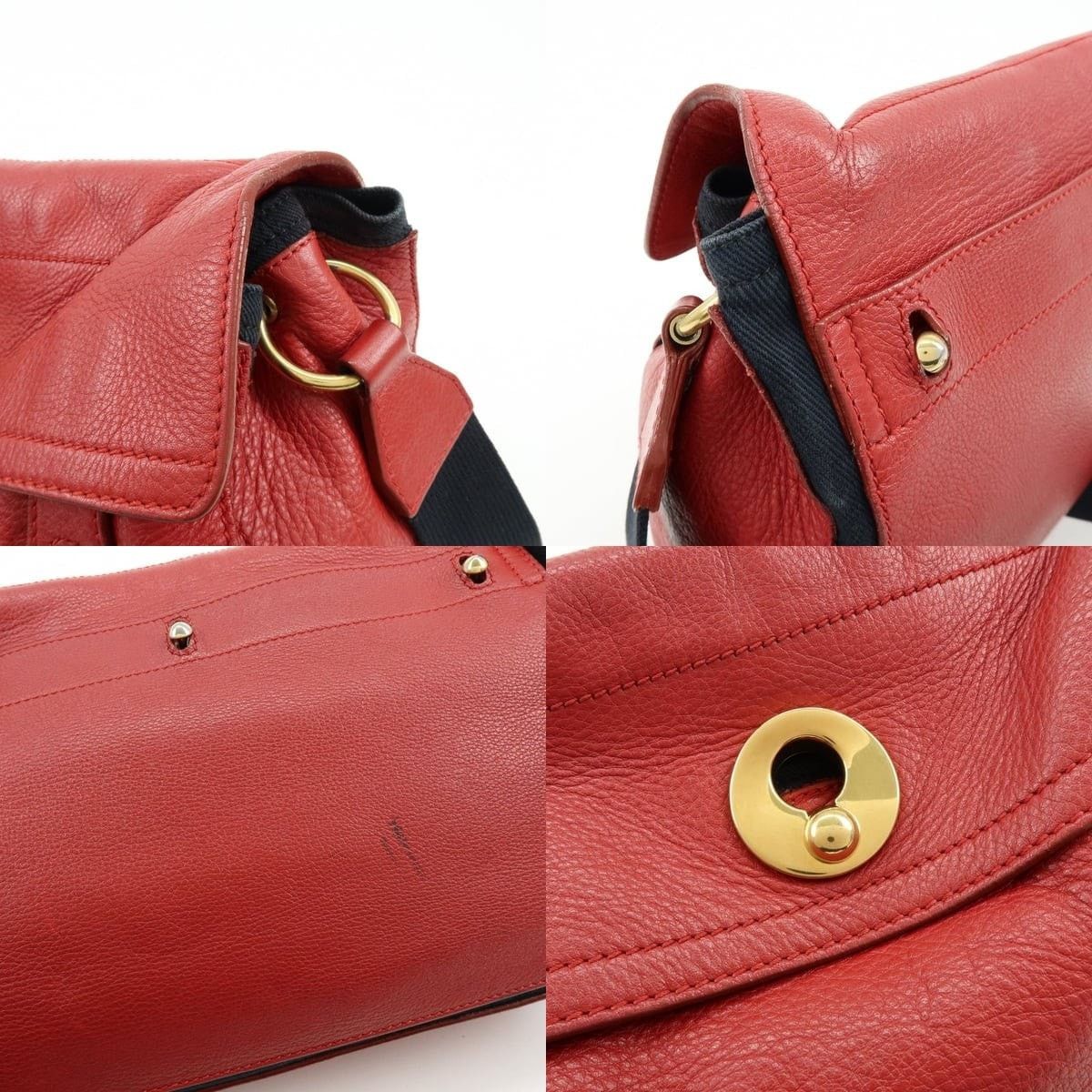 Saint Laurent Paris Saint Laurent Muse Two Leather Shoulder Bag Red Size ONE SIZE - 6 Thumbnail
