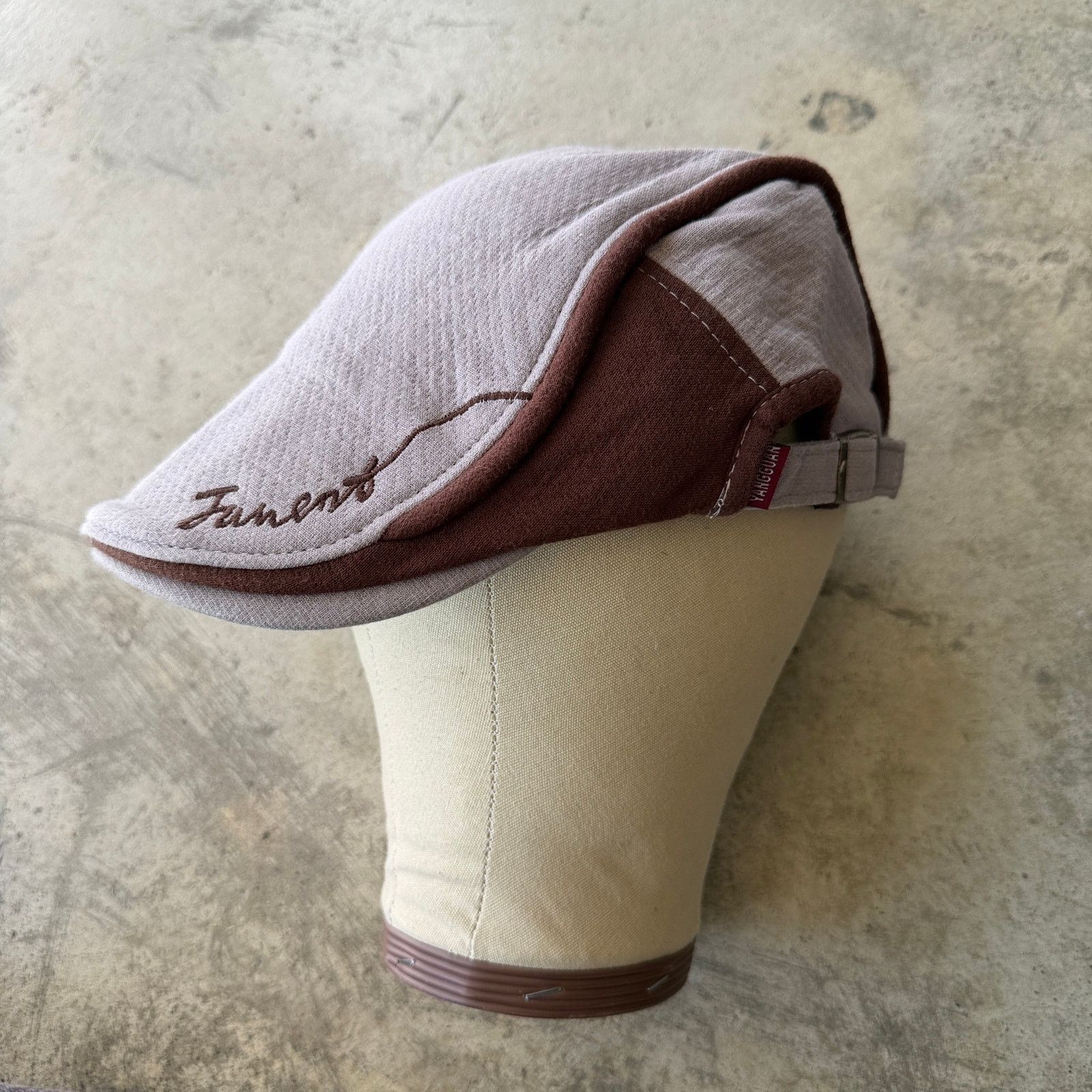 Other Vintage y2k japan Two-Tone Cotton cabbie buckle Hat Size ONE SIZE - 6 Thumbnail