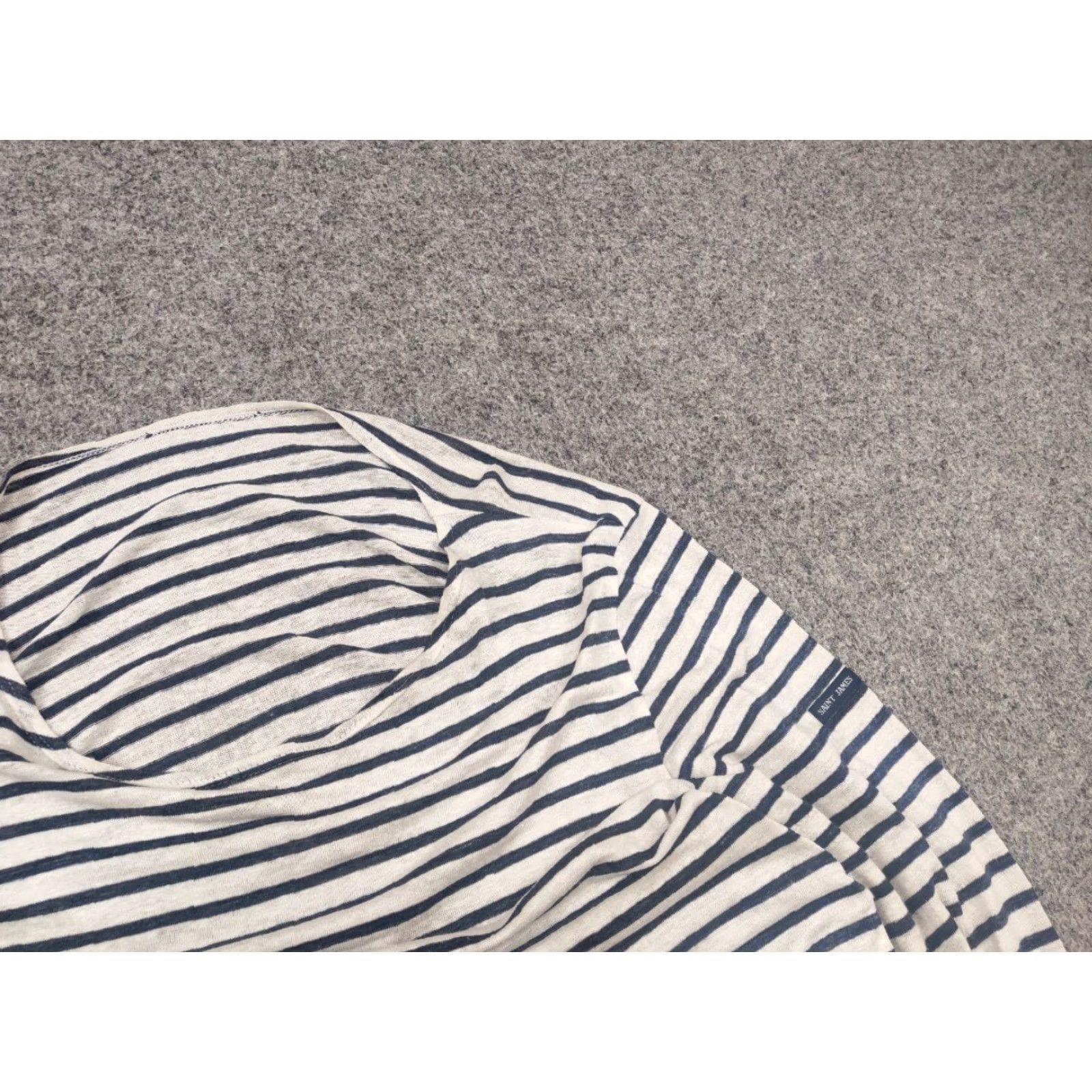 Saint James Saint James asap rocky Shirt Long Sleeve Blue Vintage Cotton Linen blend unisex M 90s Rock Aerosmith France Size US M / EU 48-50 / 2 - 7 Thumbnail