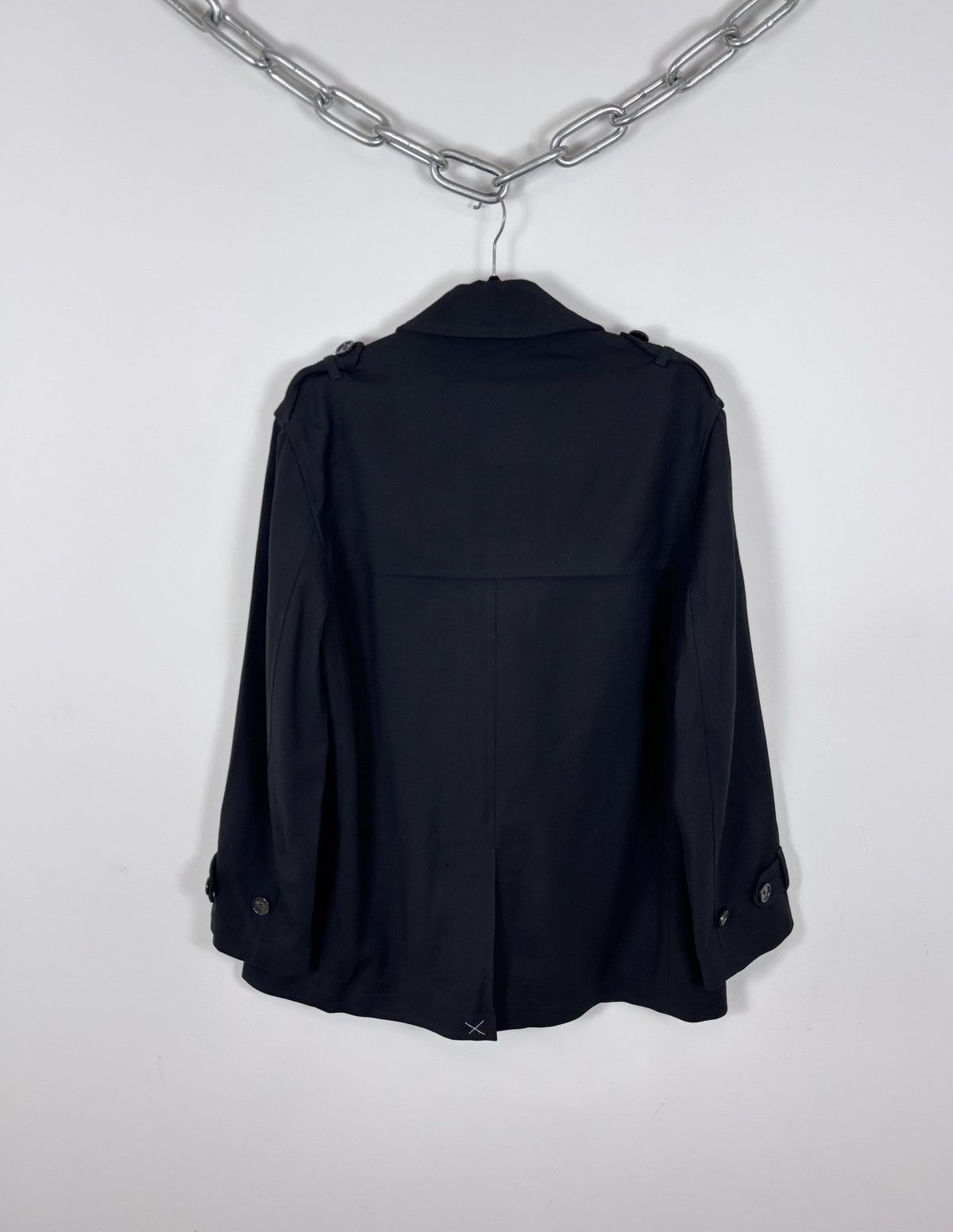 Arket Arket Women’s Black Wool Twill Double Breasted Peacoat Coat Size M / US 6-8 / IT 42-44 - 20 Thumbnail