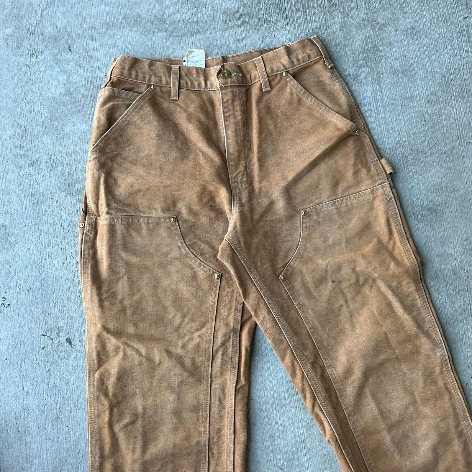 Carhartt × Vintage Carhartt brown double knee work wear carpenter pants Size US 28 / EU 44 - 2 Thumbnail