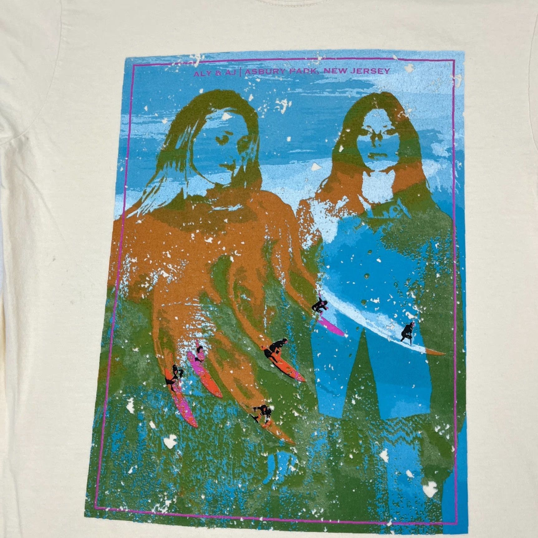 Vintage ALY & AJ Concert Graphic Tee Shirt Adult Mens Medium Brown Asbury Park NJ Size US M / EU 48-50 / 2 - 2 Thumbnail