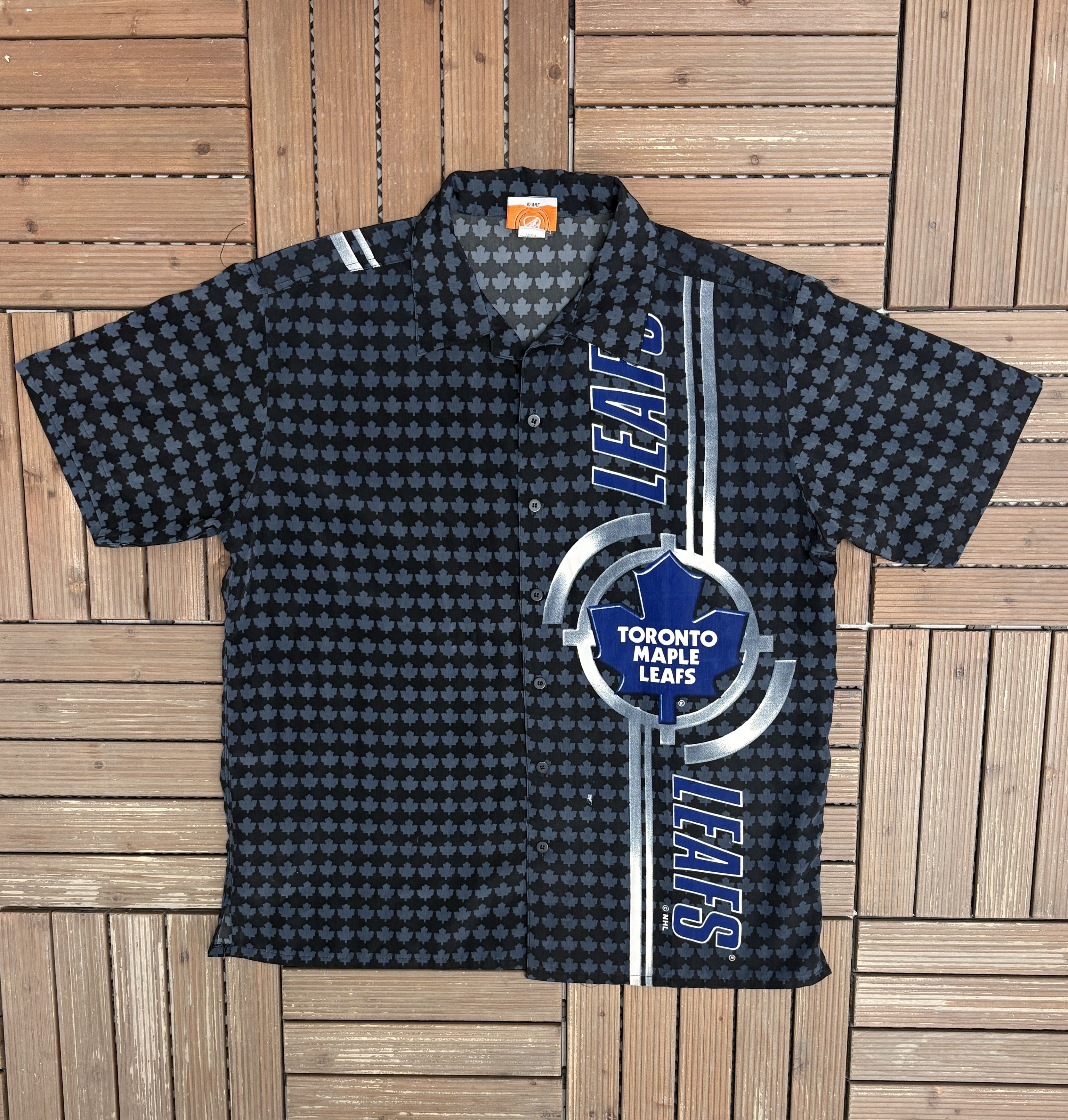 Vintage Toronto Maple Leafs Vintage Black Collared T-Shirt Tee Size US L / EU 52-54 / 3 - 1 Thumbnail
