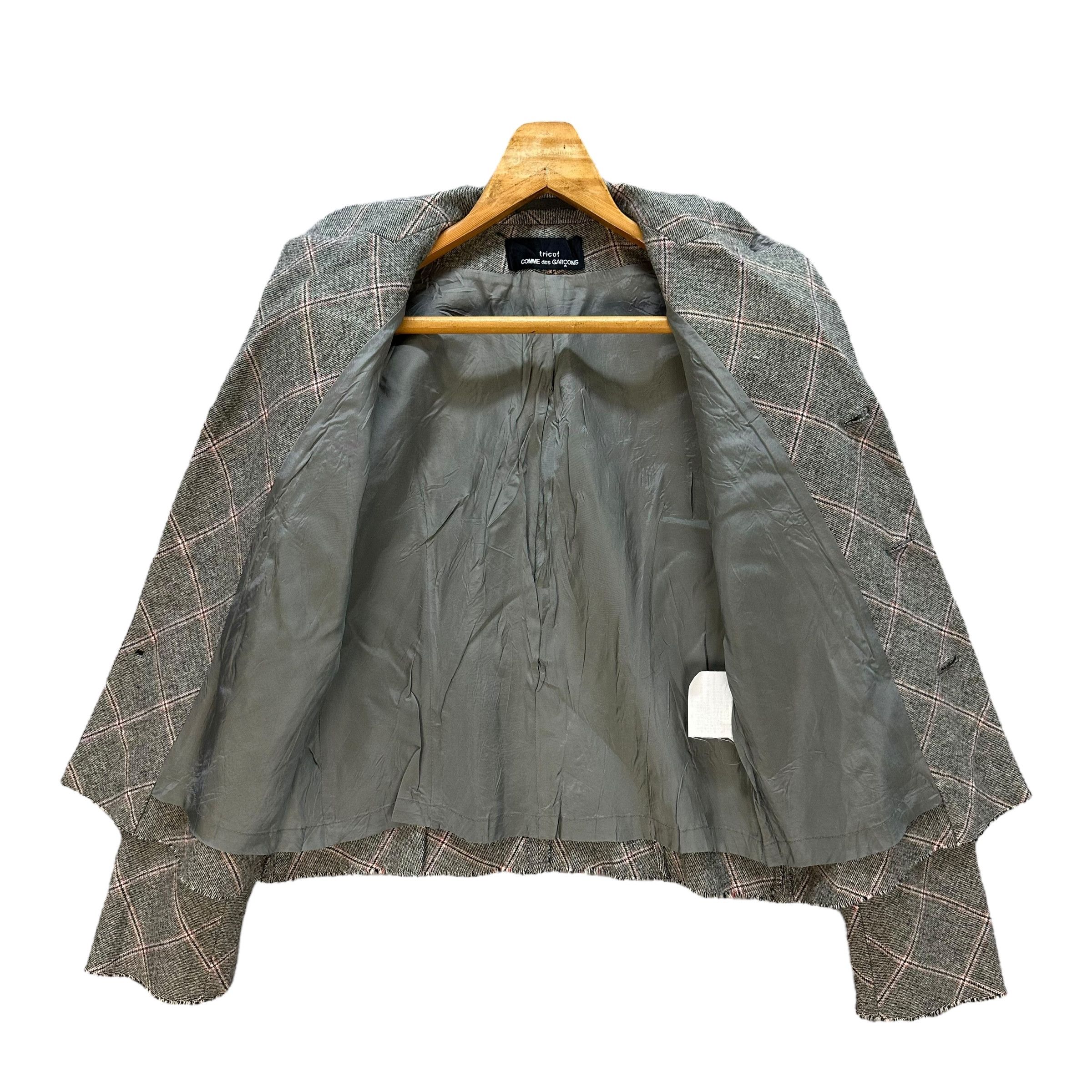 Comme des Garcons Tricot COMME des GARCONS AD1997 Check Wool Jacket #A54-1249 Size S / US 4 / IT 40 - 6 Thumbnail