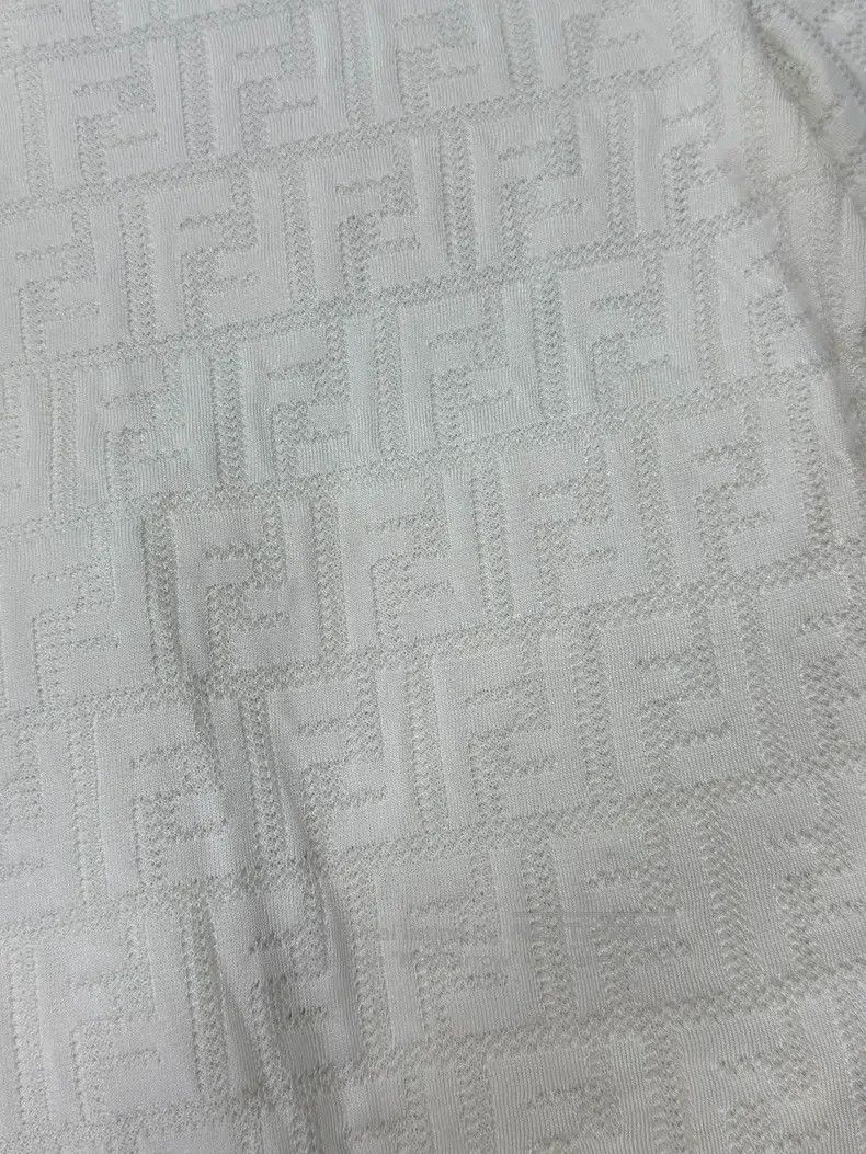 Fendi Fendi White Knit Full Logo Old Logo Subtle Pattern Short S Size XS / US 0-2 / IT 36-38 - 2 Thumbnail