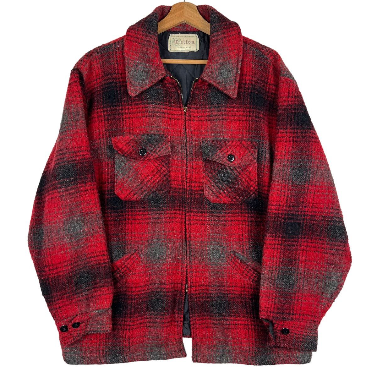 Filson 🔥 VINTAGE 50s MELTON PLAID CHECKER WOOL THINSULATE JACKET Size US L / EU 52-54 / 3 - 2 Thumbnail