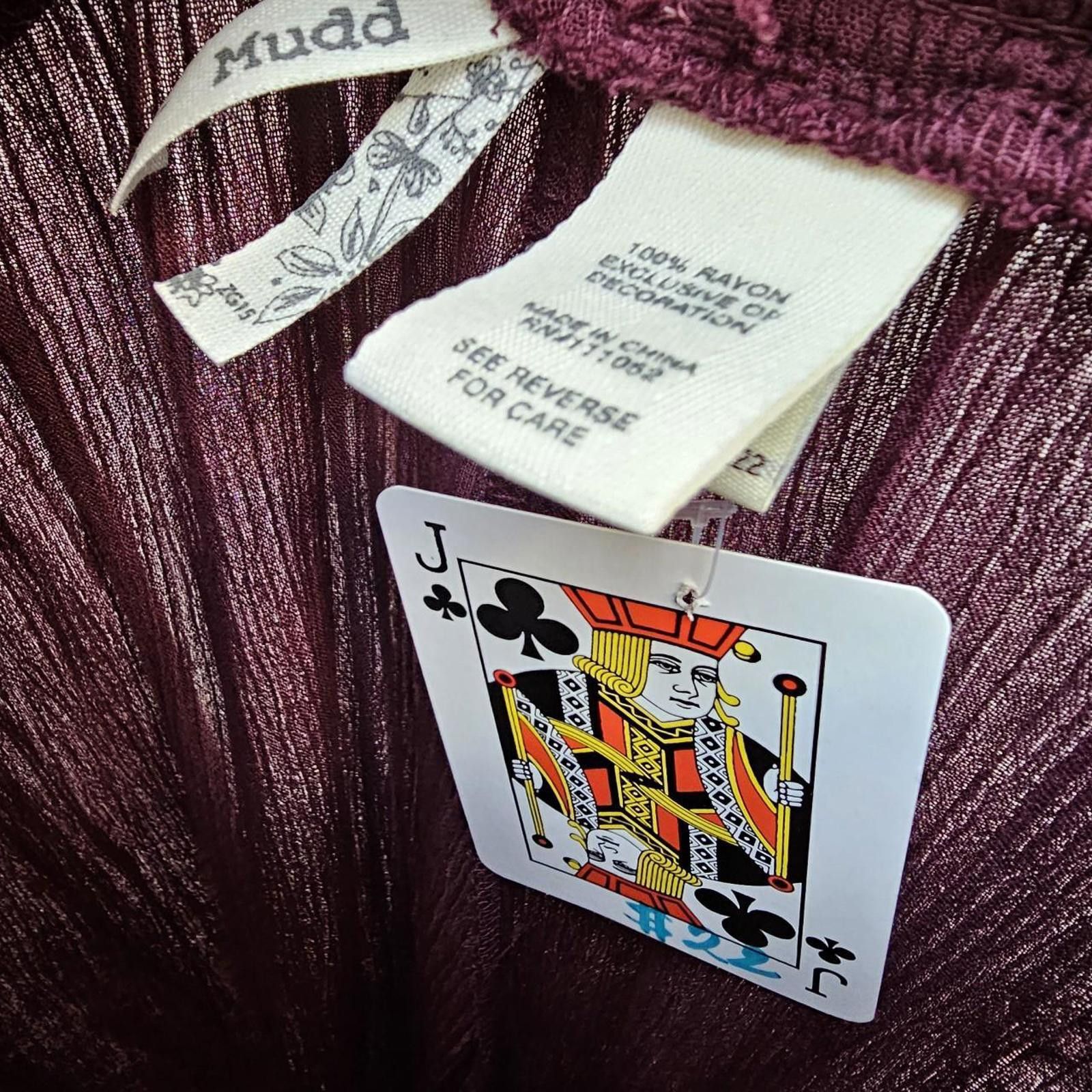Designer Mudd Women's Burgundy Boho Pants Size ONE SIZE - 5 Thumbnail