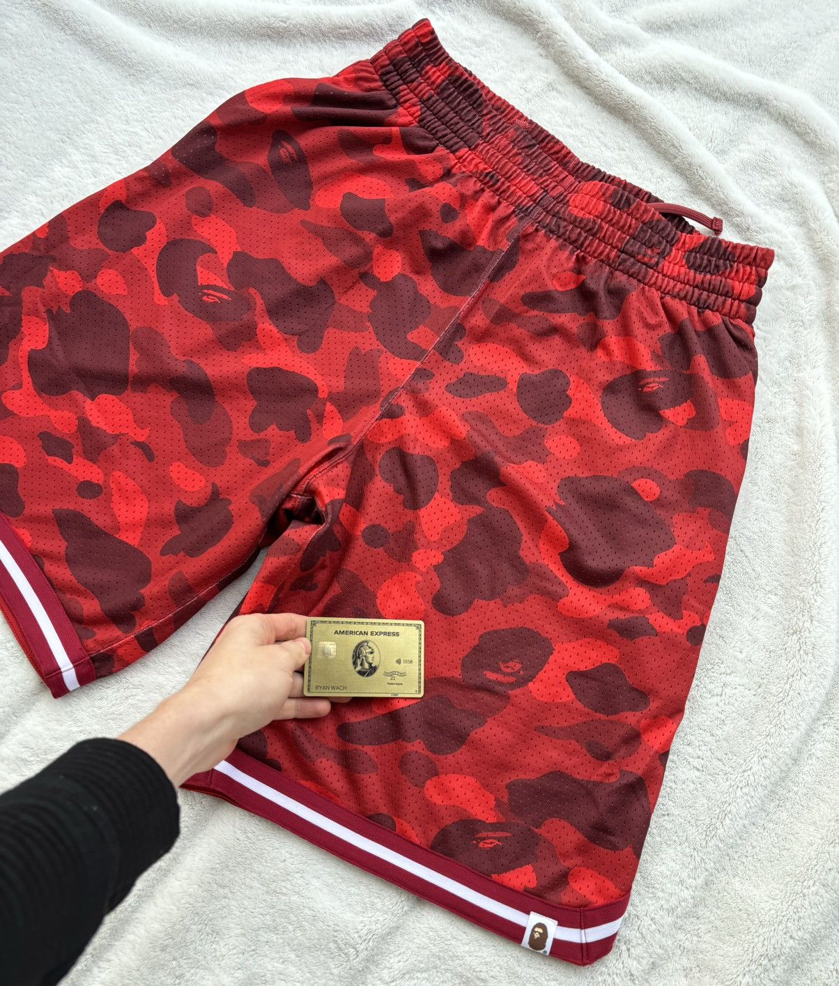 Bape Bape Red Camo Basketball Shorts Size US 36 / EU 52 - 2 Thumbnail