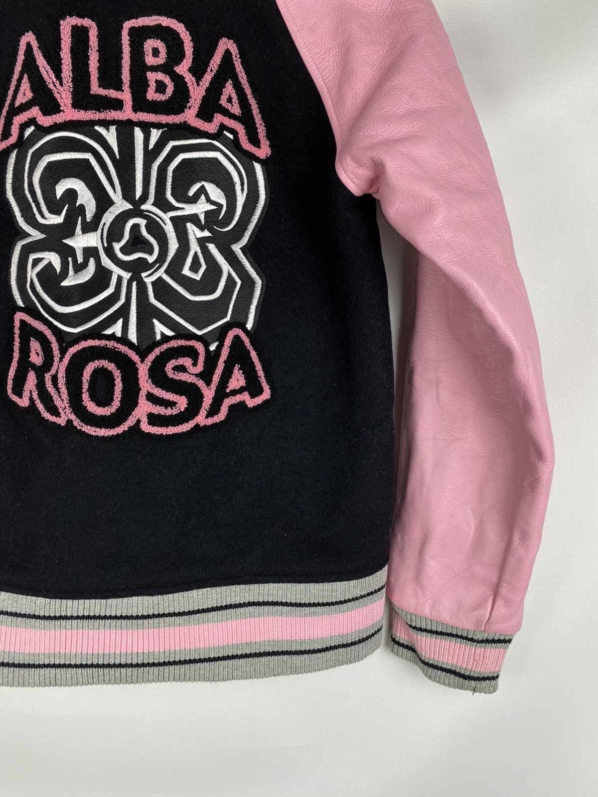 Japanese Brand Alba Rosa My Tane varsity leather / wool bomber jacket Size S / US 4 / IT 40 - 18 Thumbnail