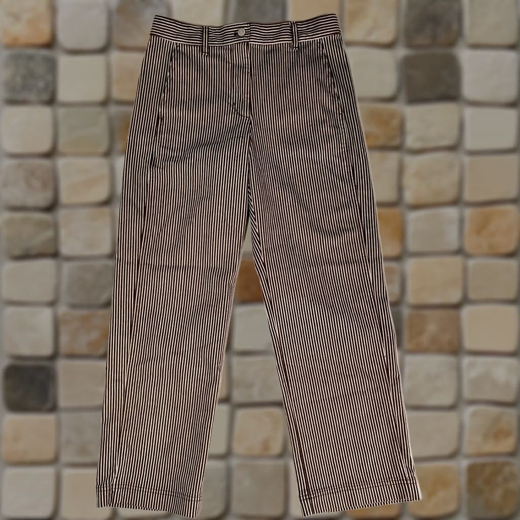 Banana Republic NWT Banana Republic Straight Fit Weekender Pants Sz 8 Shirt Pants Women Multicolor Striped Sl.. Size 30" / US 8 / IT 44 - 1 Thumbnail