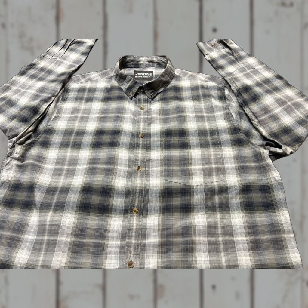 Mountain Khakis Mountain Khakis Shirt Men's XXL 2XL Lightweight L/S Gray Plaid Size US L / EU 52-54 / 3 - 1 Thumbnail