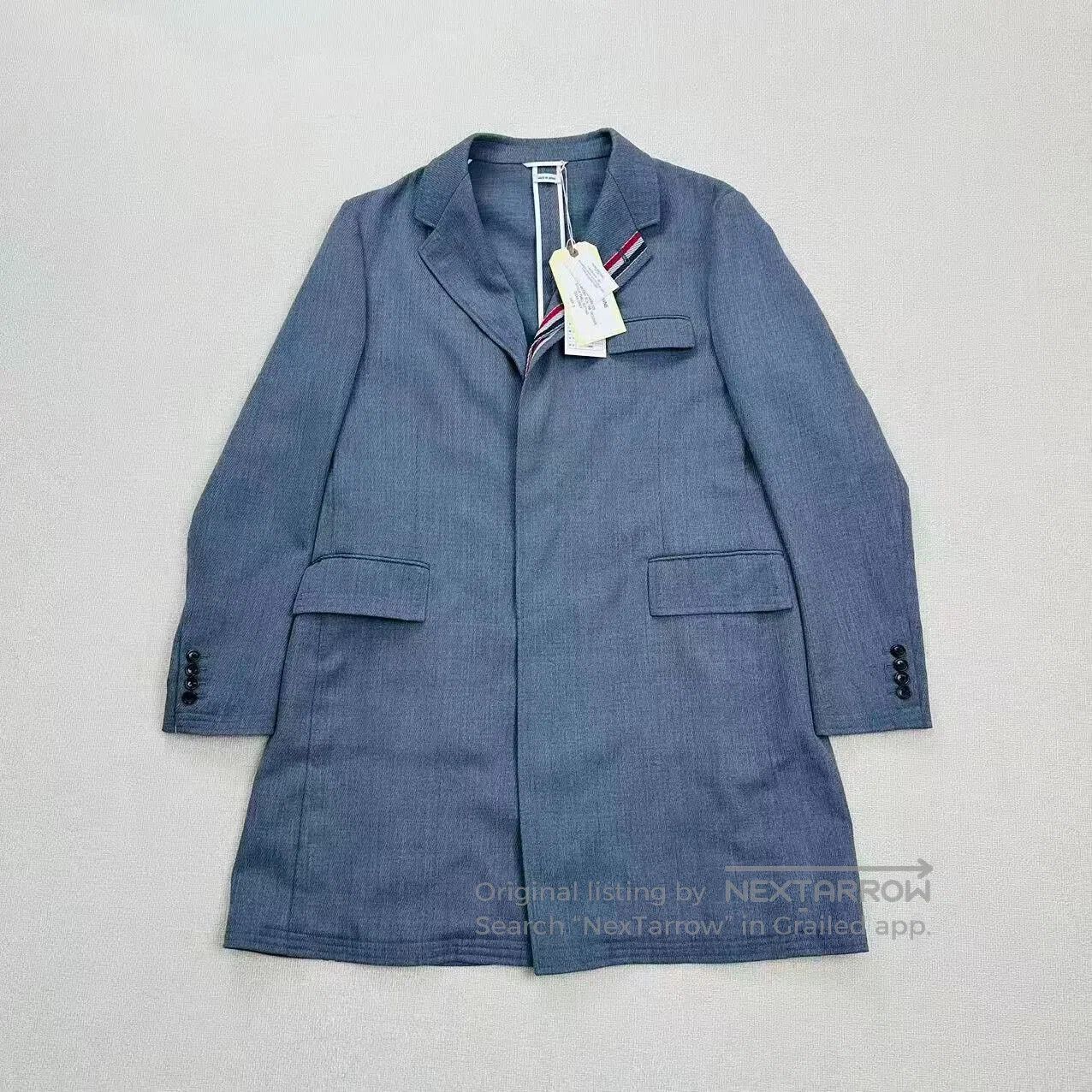 Thom Browne thombrowne three-color striped wool trench coat. Size US L / EU 52-54 / 3 - 1 Thumbnail