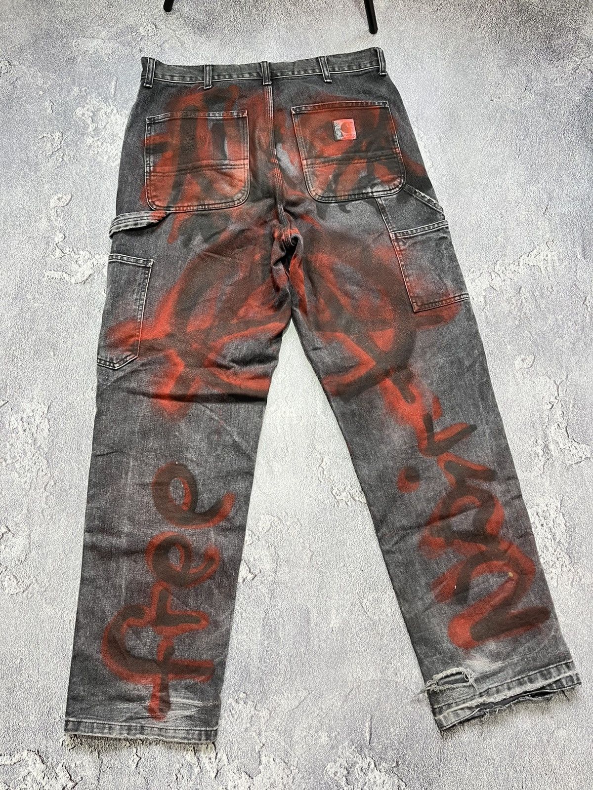 Carhartt Custom Carhartt Denim Anarchy/A$AP carpenter limited edition Size US 32 / EU 48 - 1 Thumbnail