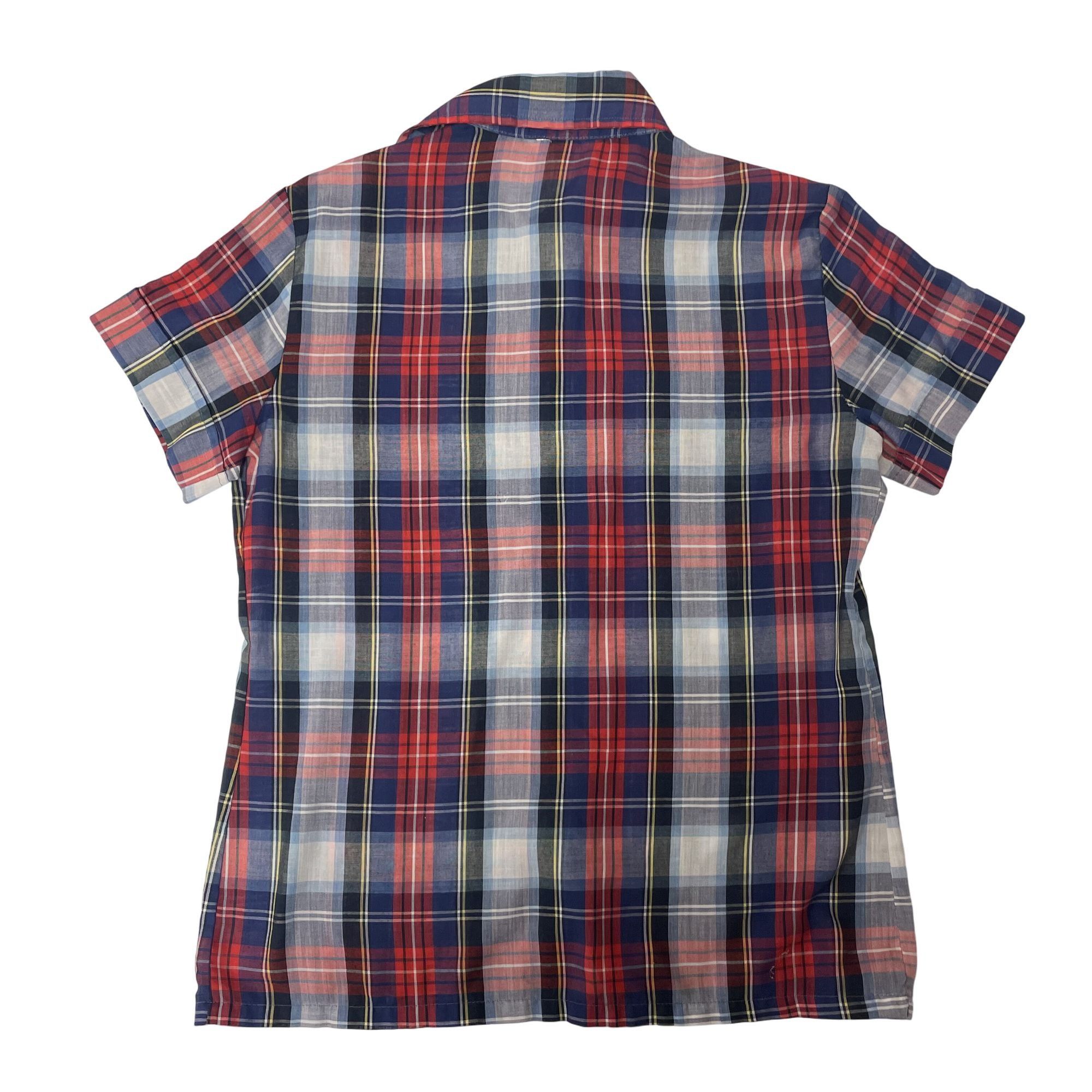 Sears Vtg Sears SHADOW PLAID BoHo HIPPIE Thin Daisy Duke Shirt Size S / US 4 / IT 40 - 3 Thumbnail