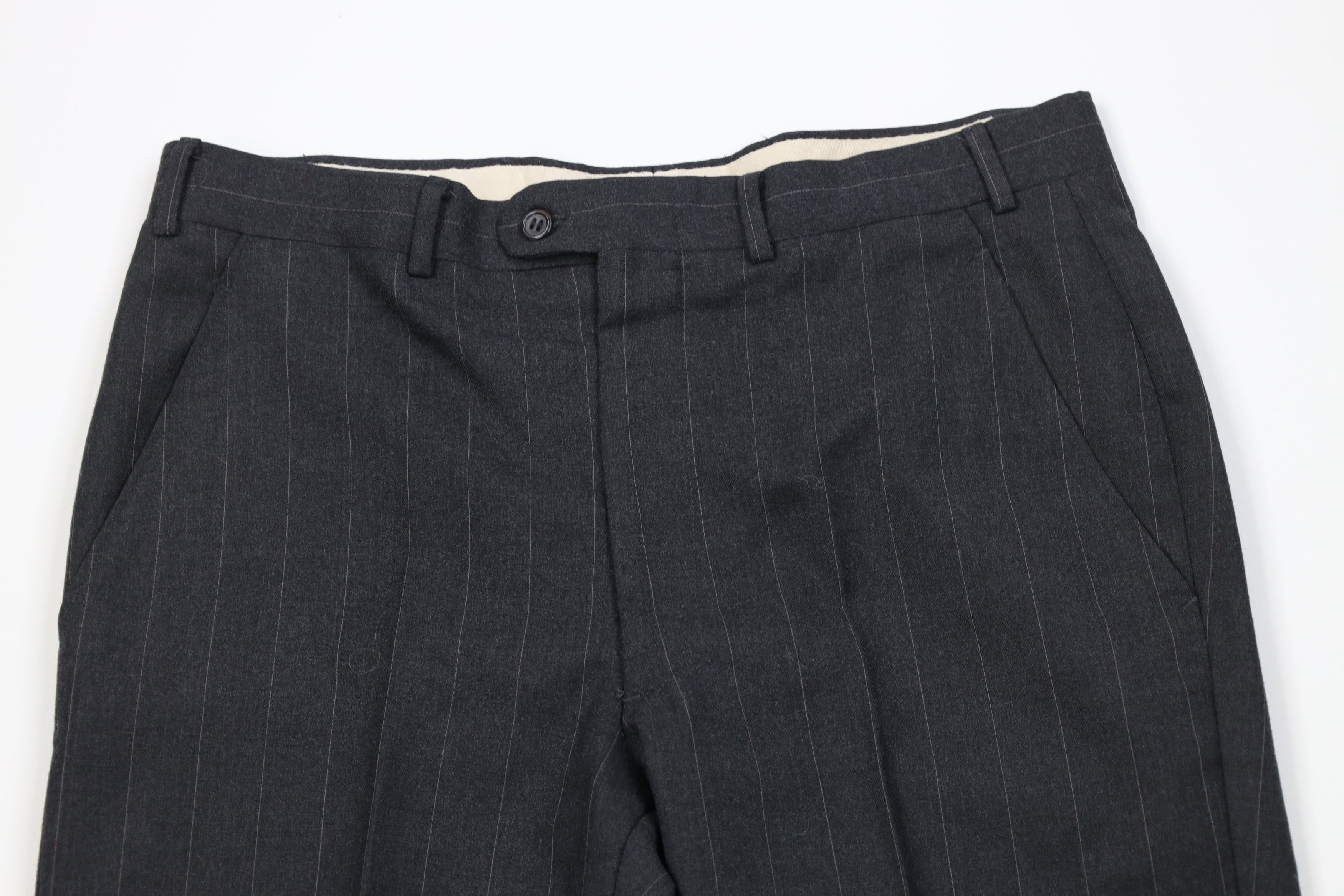 Vintage Vintage 70s Streetwear Knit Pinstriped Chino Pants Trousers Size US 34 / EU 50 - 2 Thumbnail