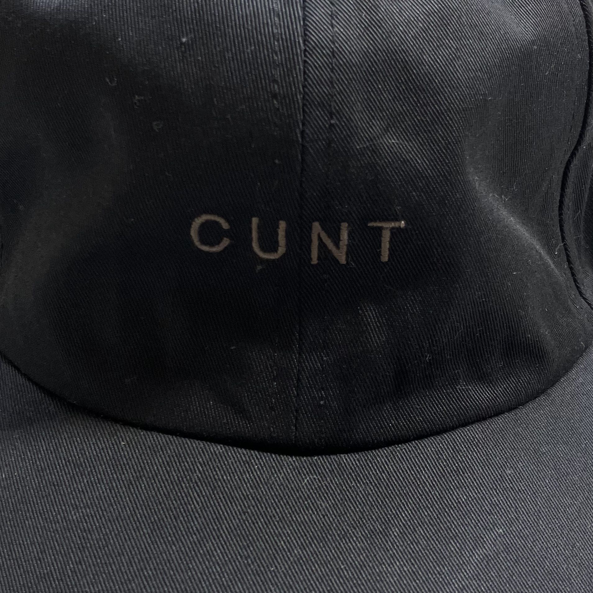 Rick Owens Rick Owens S/S 2024 'CUNT' black cotton caps Size ONE SIZE - 3 Thumbnail