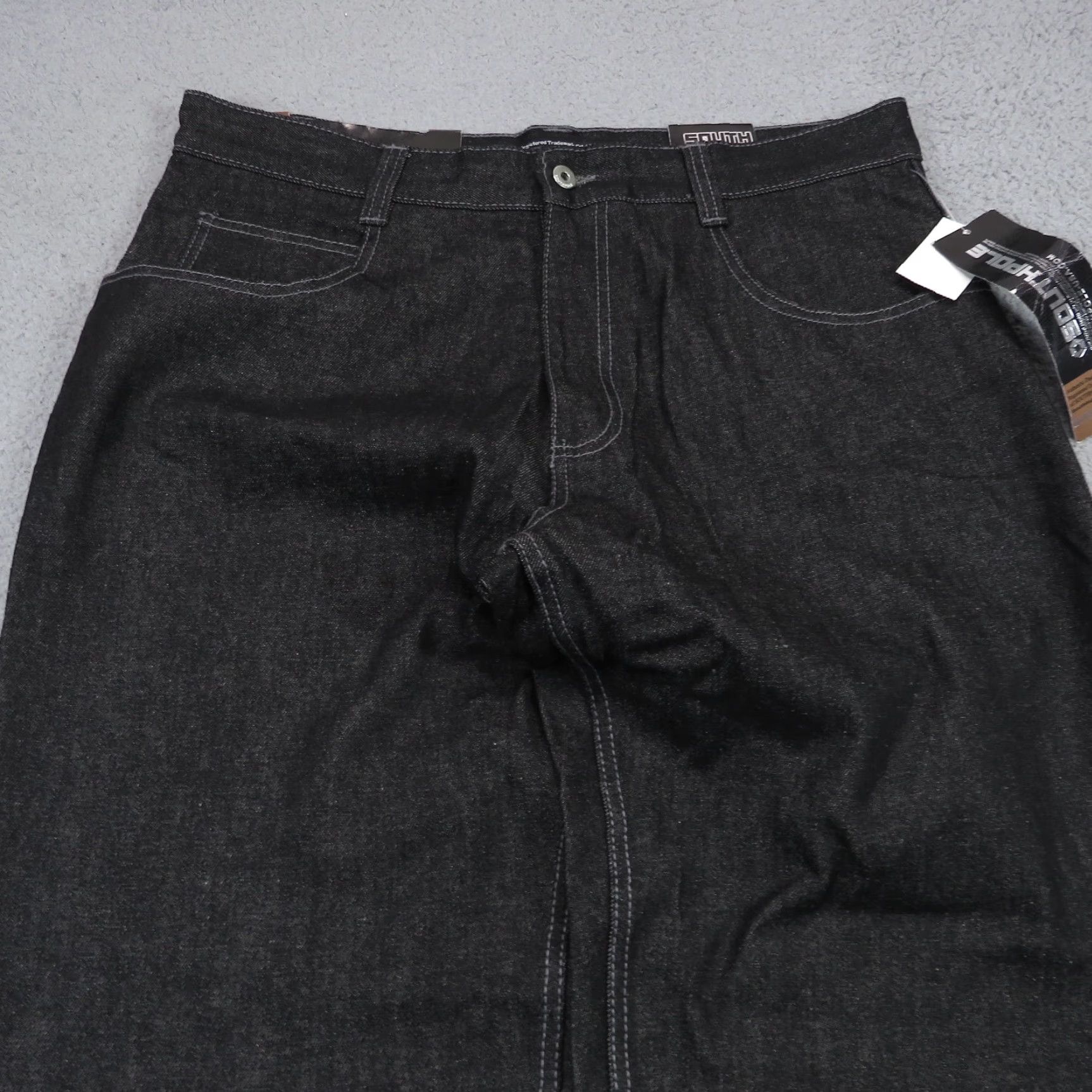 Southpole VINTAGE Southpole Baggy Jeans Mens 38 Y2K Black Grunge Skater Wide 10" Leg Opening Pipes 5-Pocket Denim Jeans Mens Black 90s USA Hip Hop Shoes? Size US 38 / EU 54 - 7 Thumbnail