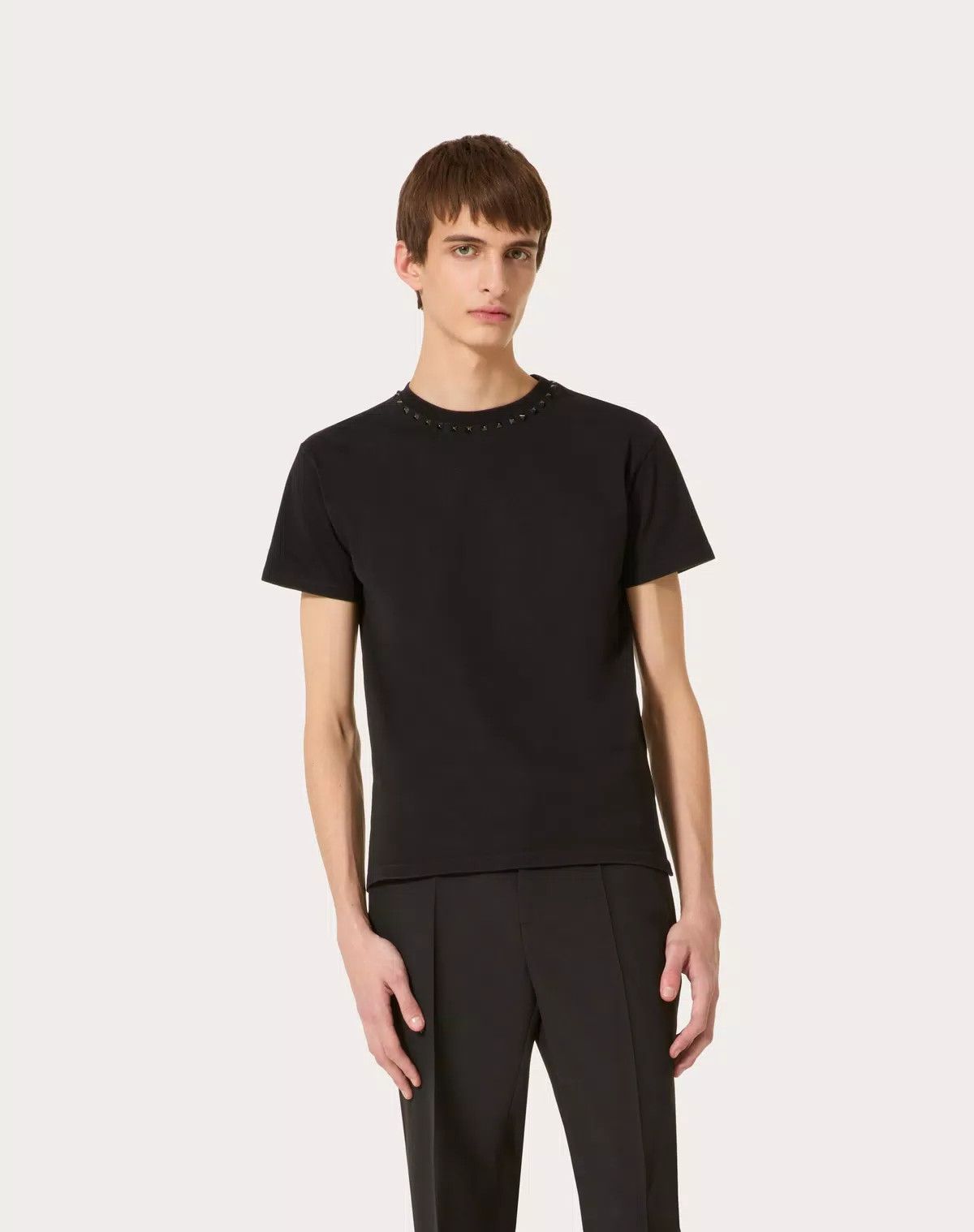 Valentino oc11z0625 Cotton Crewneck T-Shirt in Black Size US S / EU 44-46 / 1 - 4 Thumbnail