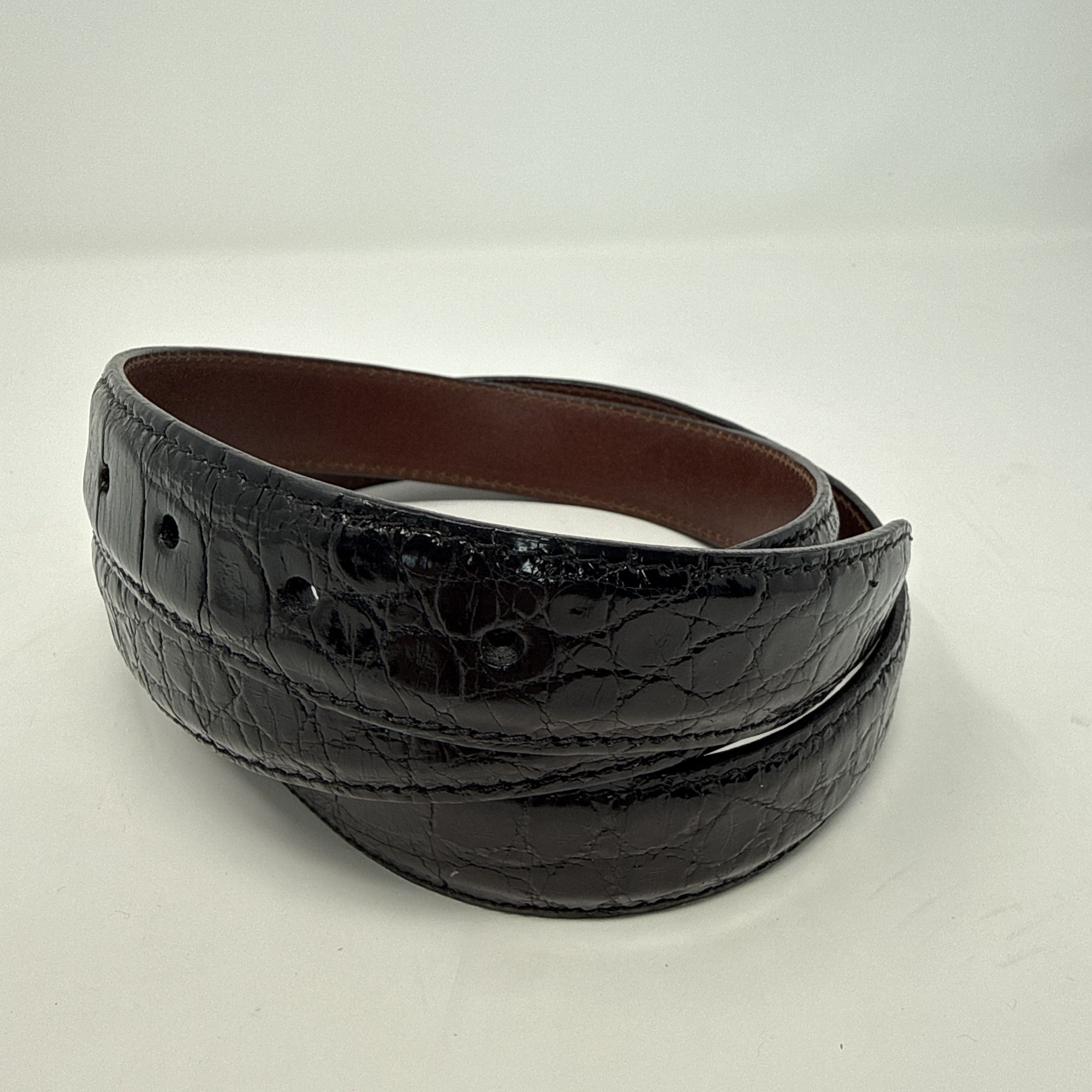 Other W. Kleinberg Genuine Alligator Skin Glazed Belt Size 40 - 1 Thumbnail