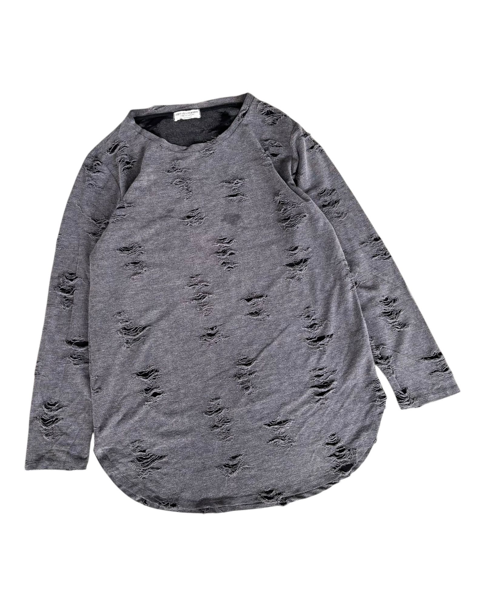 Comme des Garcons 🇯🇵Archive Comme Des Garcons Distress Long Sleeve Shirt Size US M / EU 48-50 / 2 - 6 Thumbnail