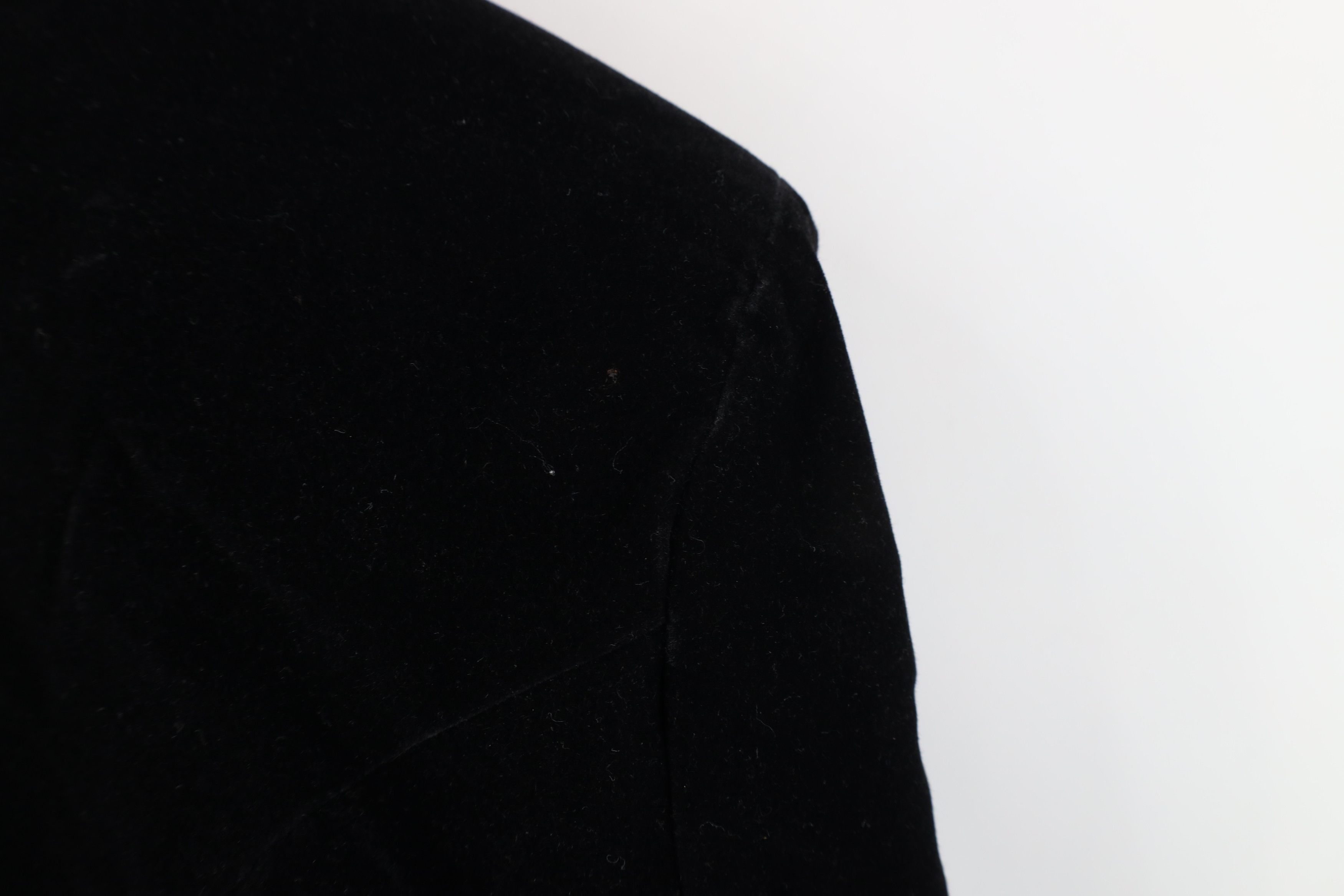 Vintage Vintage 60s Streetwear Velvet Velour Blazer Jacket Black USA Size L / US 10 / IT 46 - 12 Thumbnail