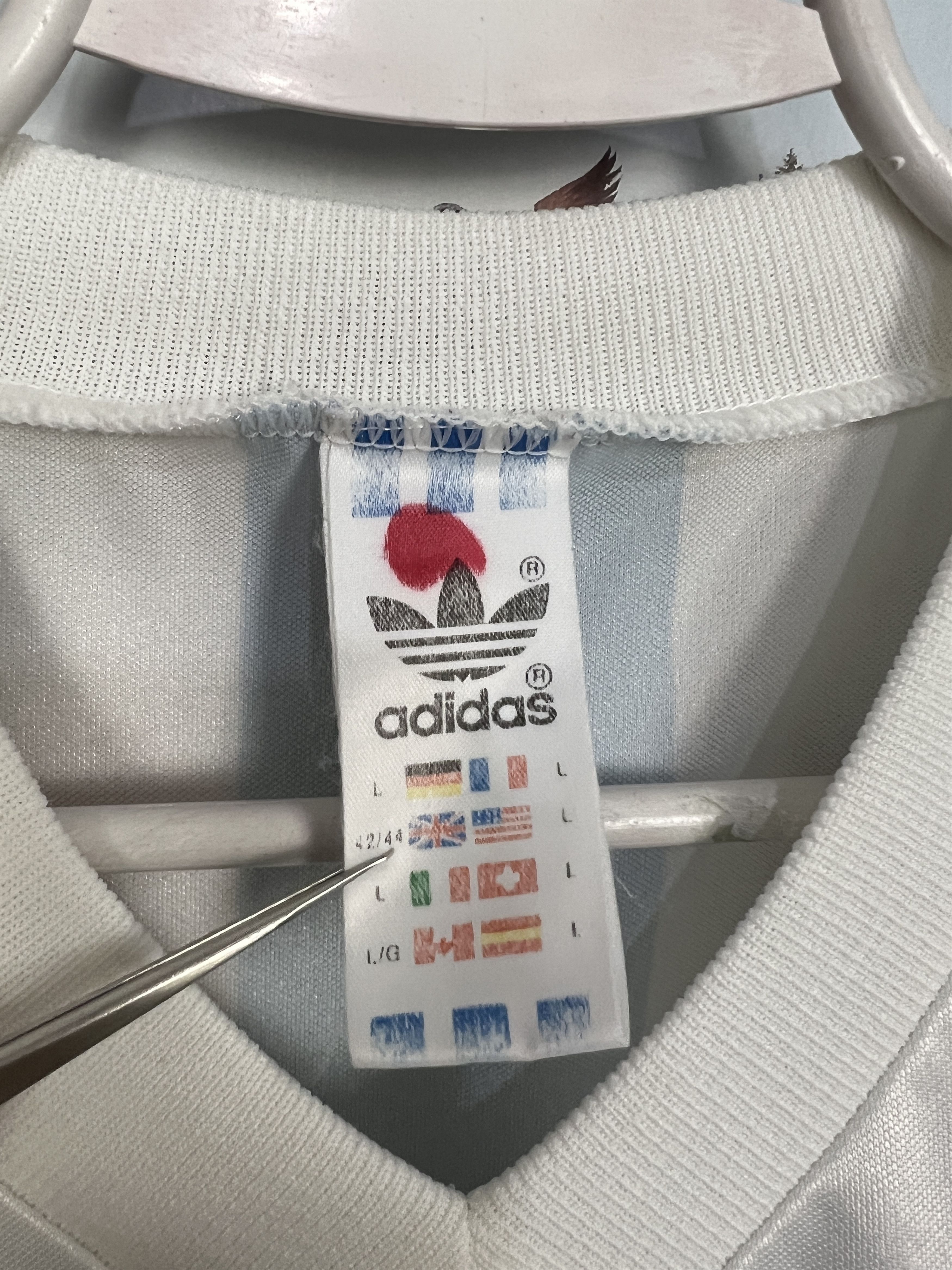 Adidas Argentina Home football shirt 1990 Soccer #11 Jersey Trikot Size US L / EU 52-54 / 3 - 5 Thumbnail