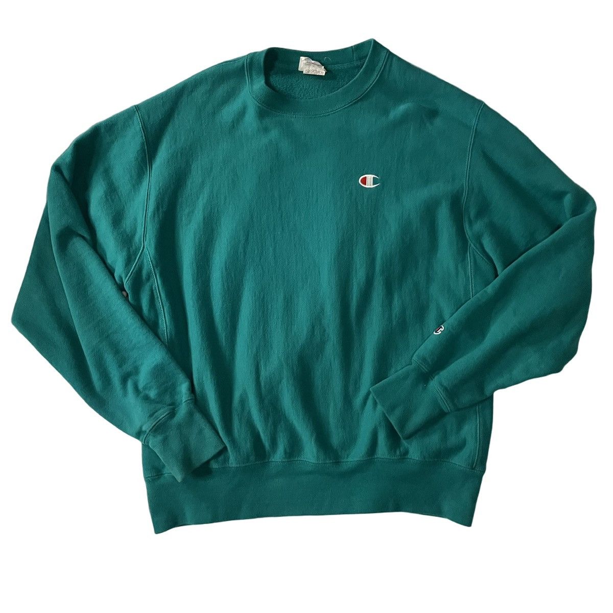 Champion Champion Reverse Weave Teal Sweatshirt Size Large for Women Size L / US 10 / IT 46 - 1 Thumbnail