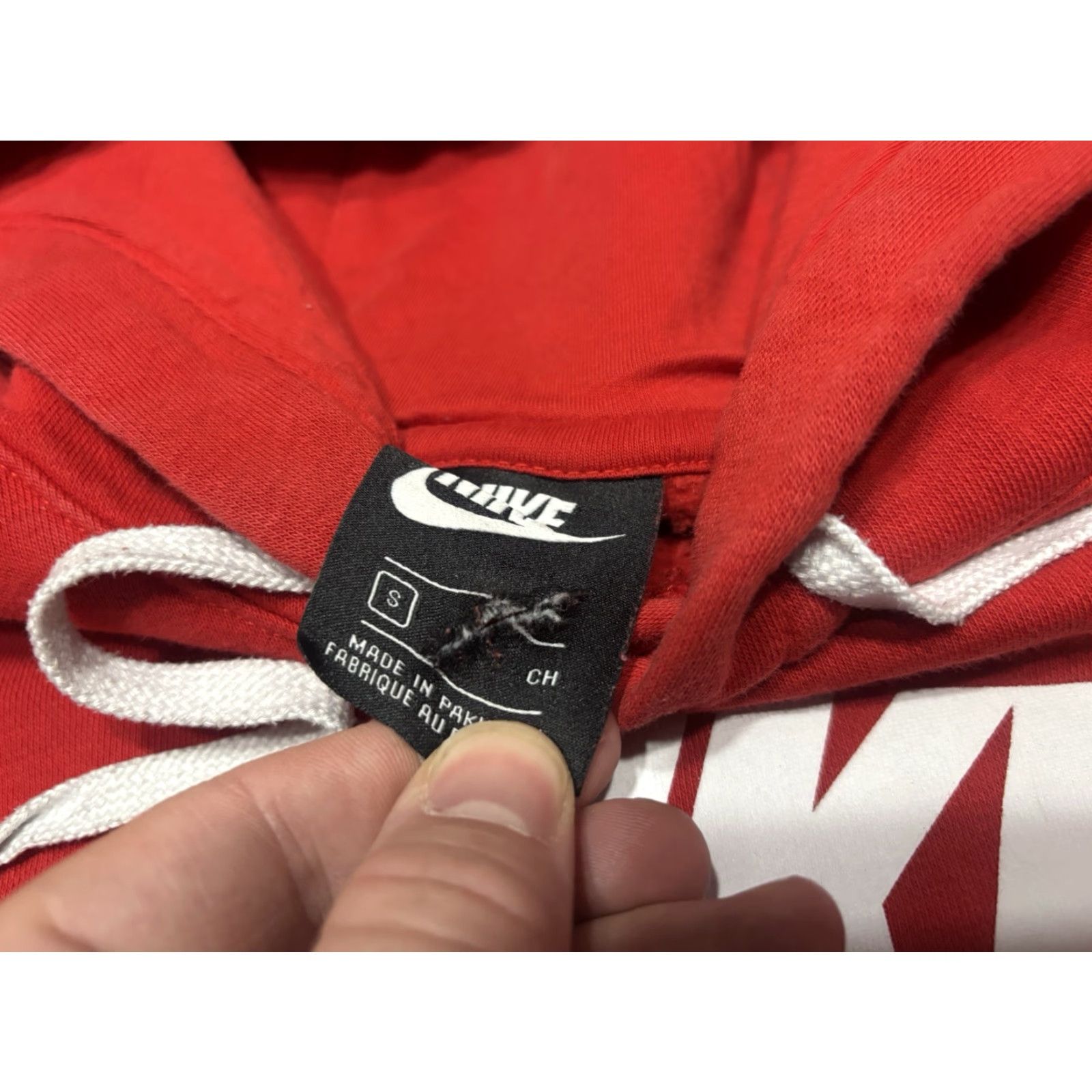 Nike VINTAGE Nike Hoodie Sweatshirt Pullover S M Red Logo Swoosh Spell Out Crew Neck Long Sleeve All Seasons Pockets Men’s Size S Size US S / EU 44-46 / 1 - 3 Thumbnail