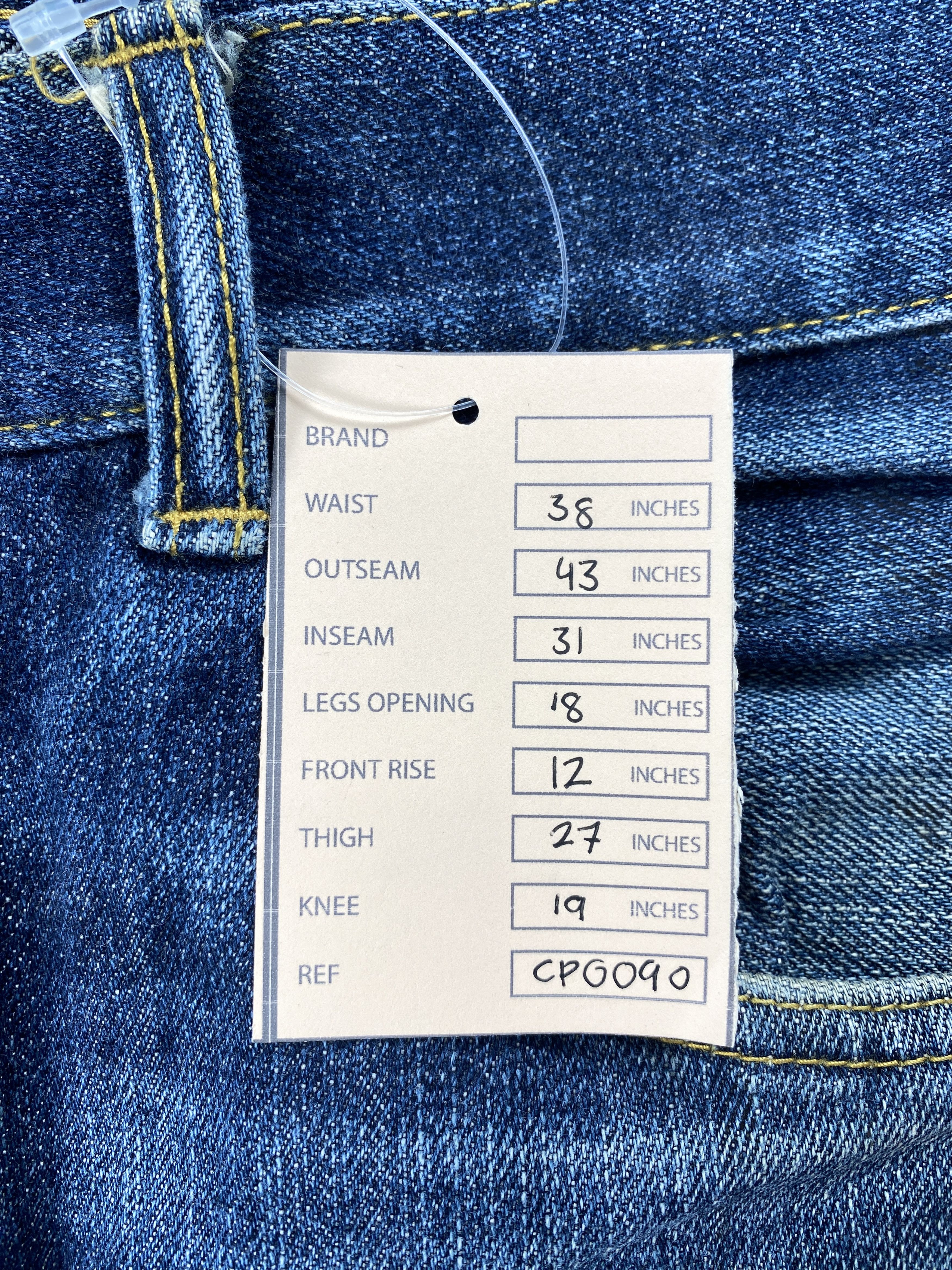 Tommy Hilfiger 💢 Selvedge Vintage Tommy Faded Blue Jeans CP0090 Size US 38 / EU 54 - 16 Thumbnail